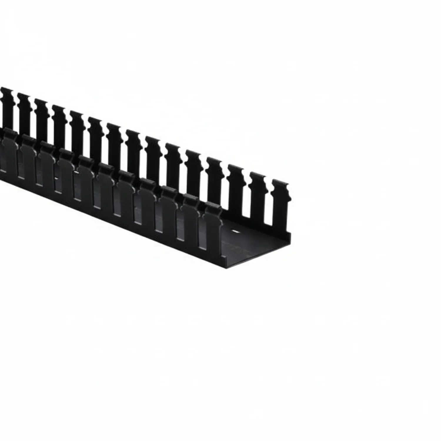 HellermannTyton 181-00026 Slotted Wall Wiring Duct, 3" X 2", Adhesive, PVC, Black, 120ft/Carton