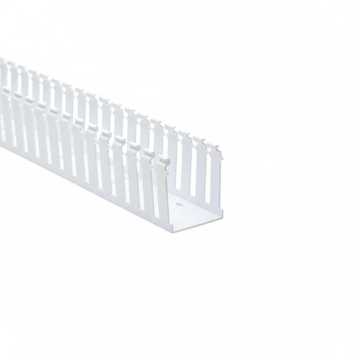 HellermannTyton 181-00219 Slotted Wall Wiring Duct, 2.5" X 3", Adhesive, PVC, White, 30ft/Box