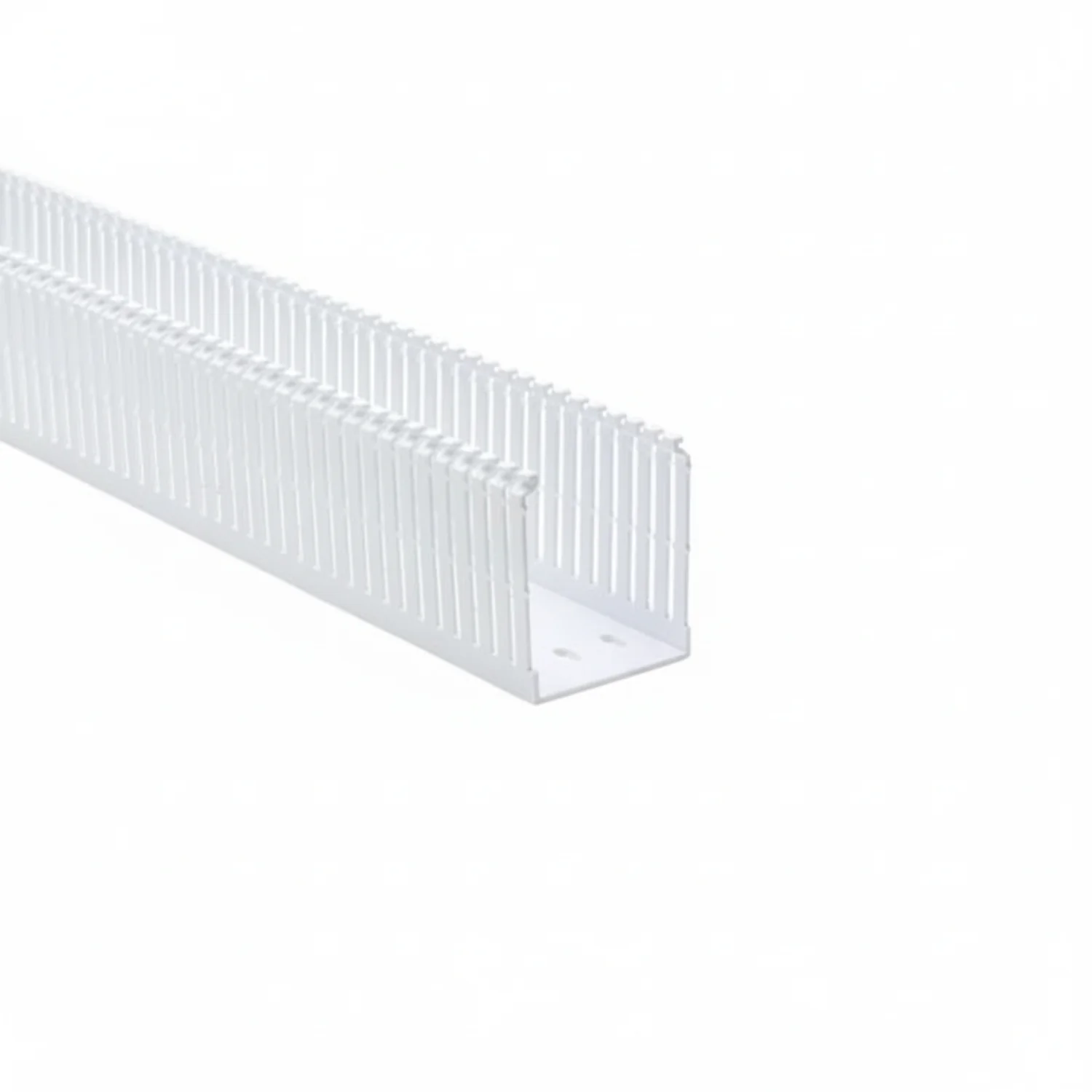 HellermannTyton 181-00233 High Density Slotted Wall Wiring Duct, 2.5" X 3", Non- Adhesive, PVC, White, 30ft/Box