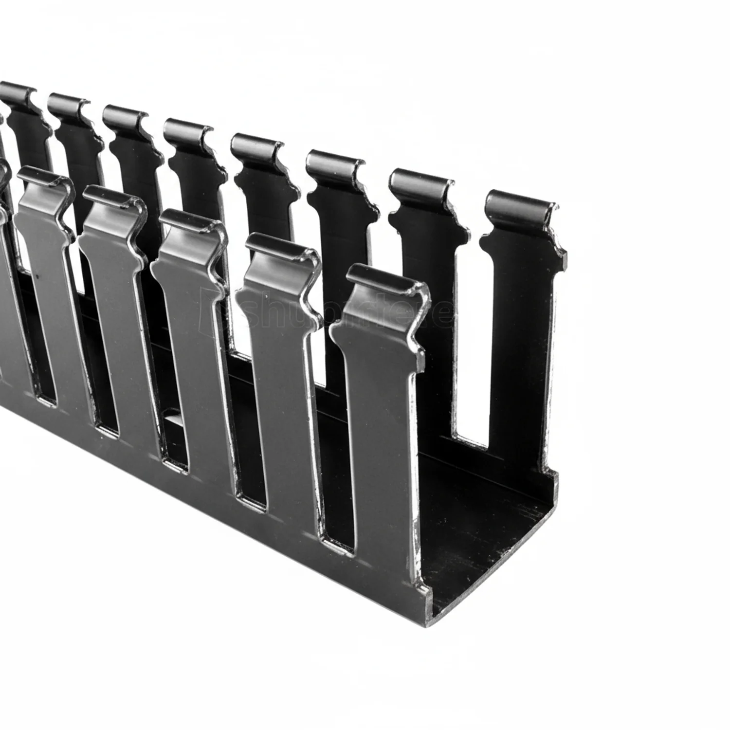 HellermannTyton 181-00554 Slotted Wall Wiring Duct, 2" X 1", Non-Adhesive, PVC, Black, 120ft/Carton