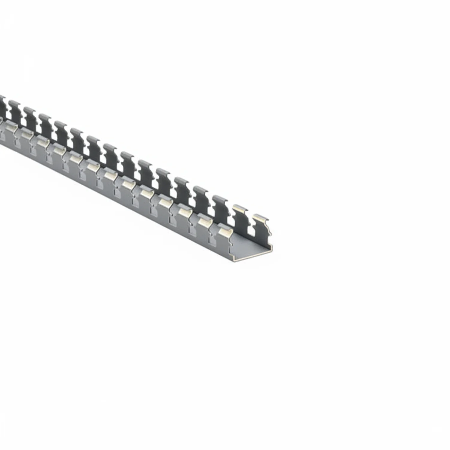 HellermannTyton 181-00571 Slotted Wall Wiring Duct, 1.5" X 1", Adhesive, PVC, Gray, 120ft/Carton