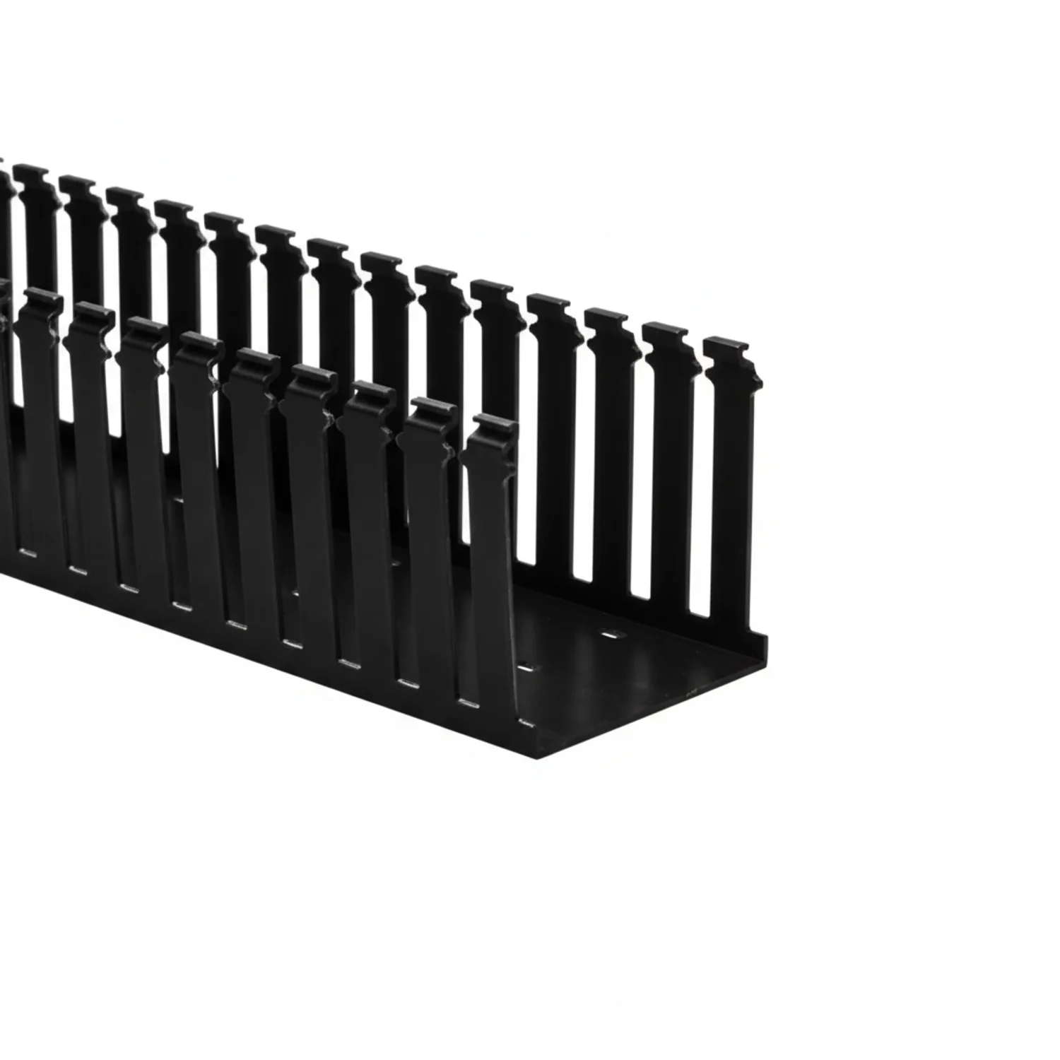 HellermannTyton 181-00595 Slotted Wall Wiring Duct, 4" X 4", Adhesive, PVC, Black, 120ft /Carton