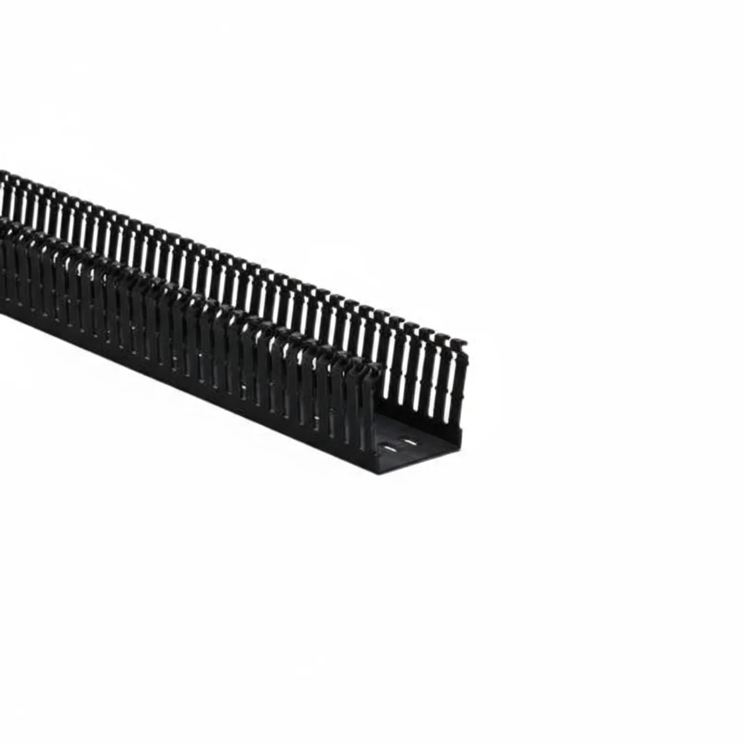 HellermannTyton 181-00608 High Density Slotted Wall Wiring Duct, 2" X 2", Non-Adhesive, PVC, Black, 120ft/Carton