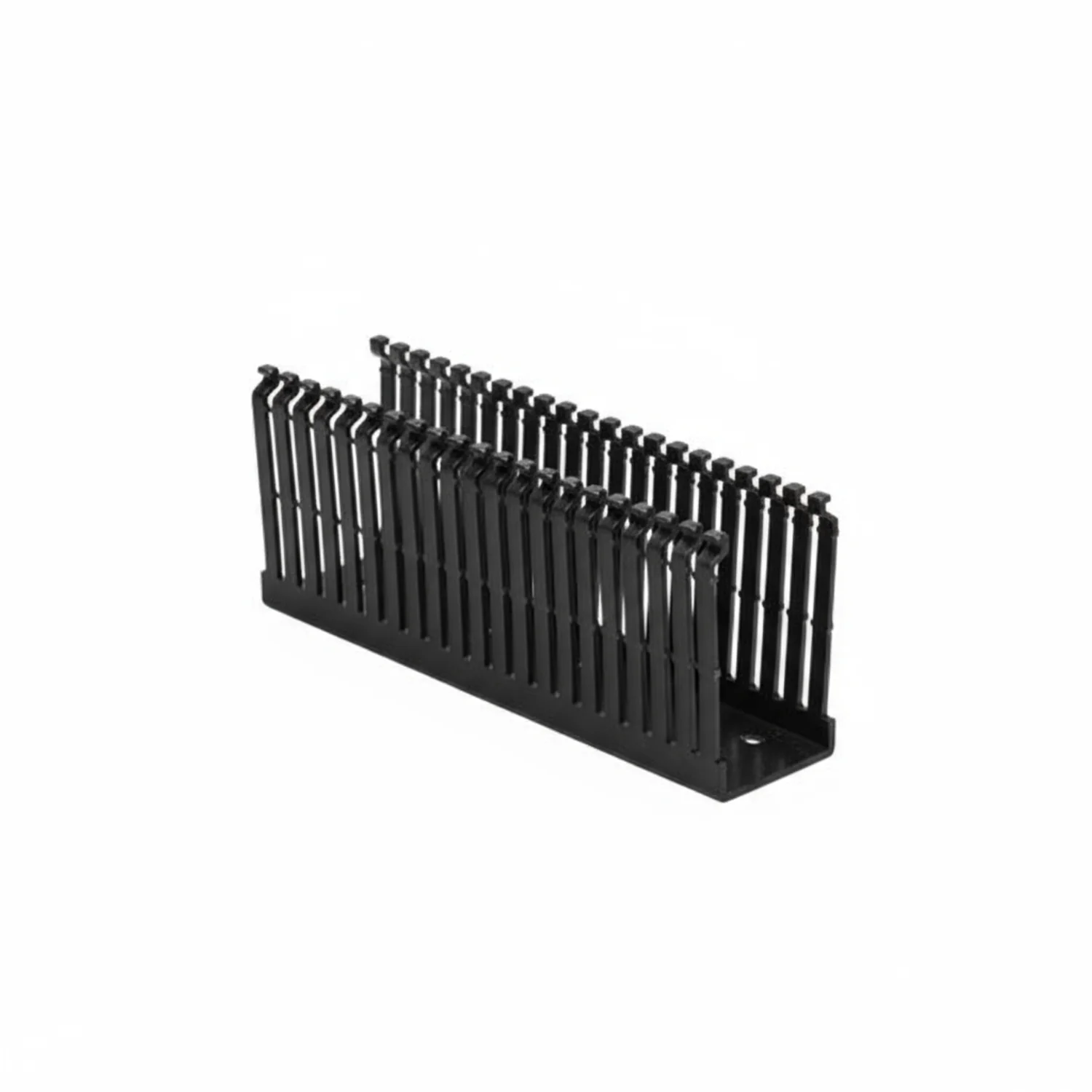 HellermannTyton 181-00609 High Density Slotted Wall Wiring Duct, 2" X 3", Non-Adhesive, PVC, Black, 120ft/Carton