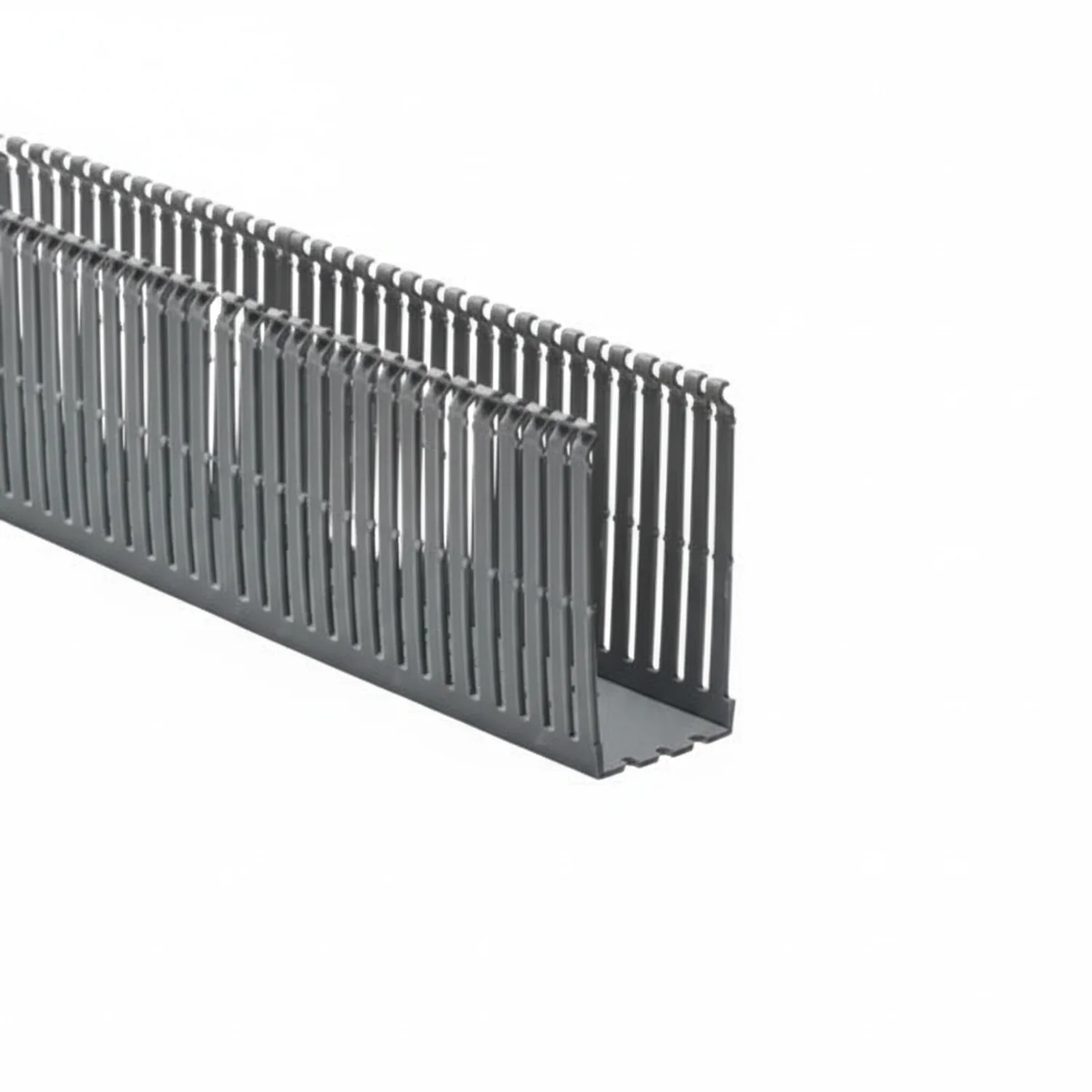 HellermannTyton 181-00648 High Density Slotted Wall Wiring Duct, 2" X 4", Adhesive, PVC, Gray, 120ft/Carton