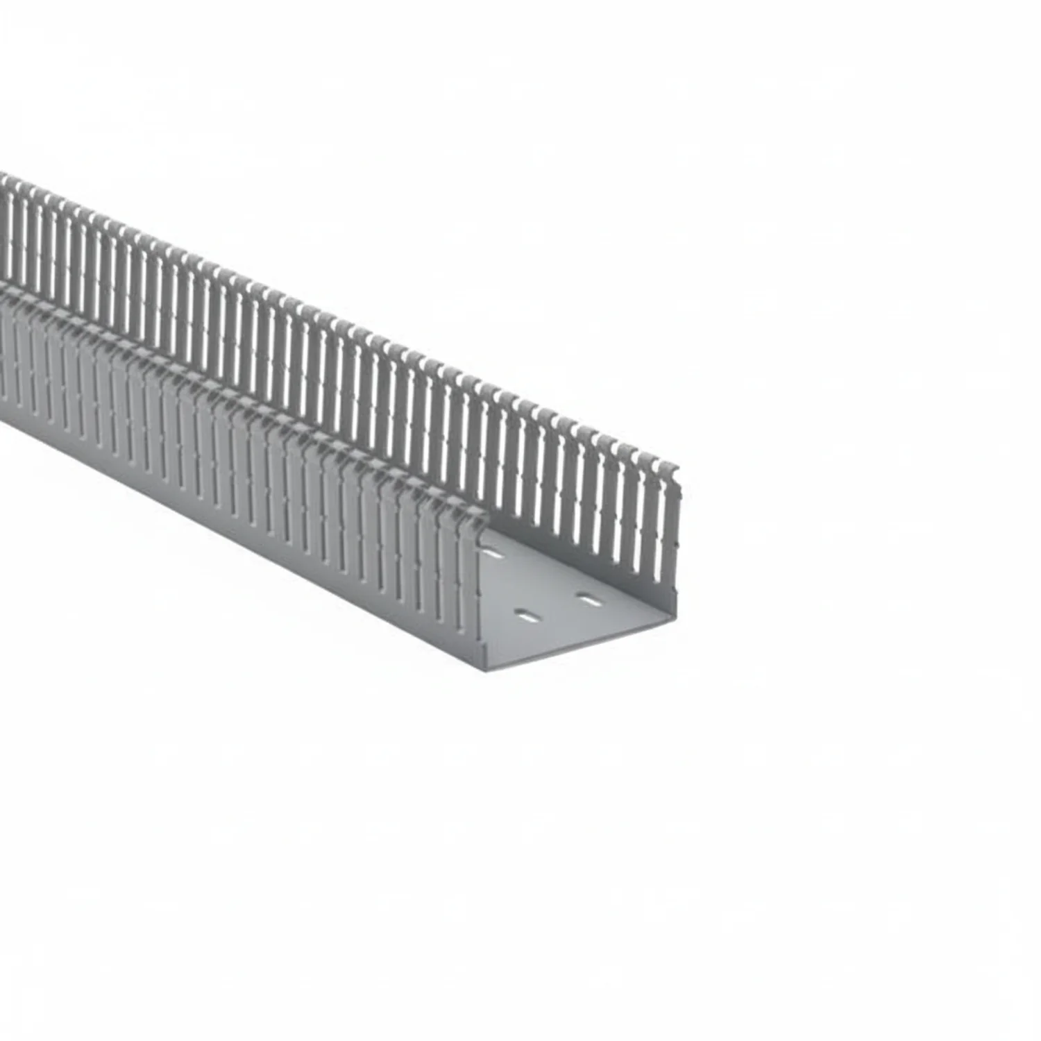 HellermannTyton 181-00654 High Density Slotted Wall Wiring Duct, 3" X 2" Adhesive, PVC, Gray, 120ft/Carton