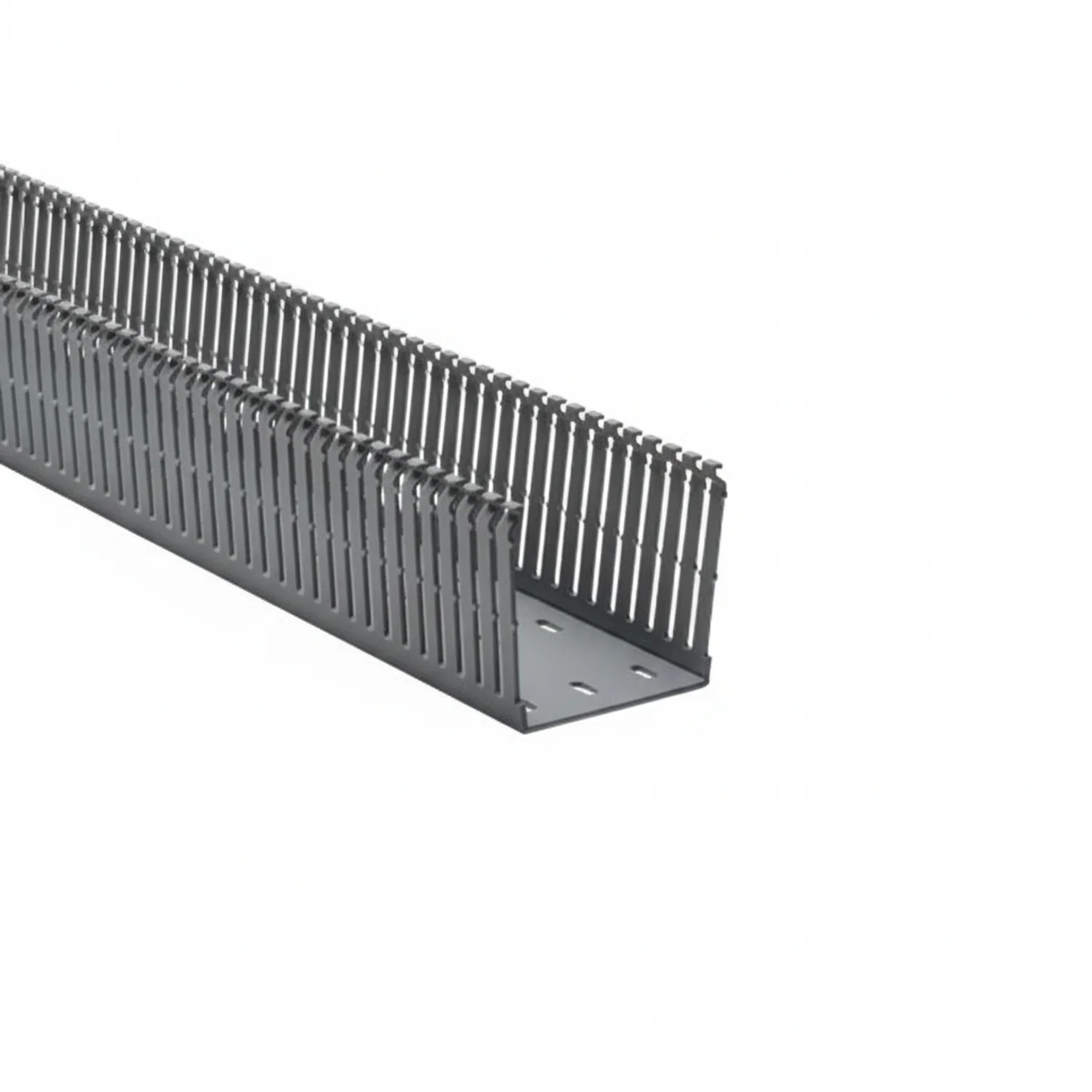 HellermannTyton 181-00657 High Density Slotted Wall Wiring Duct, 3" X 3", Adhesive, PVC, Gray, 120ft/Carton