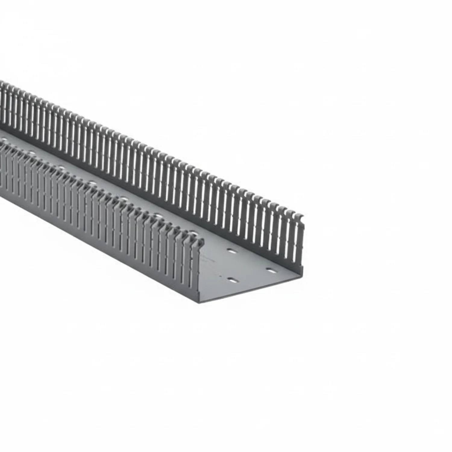HellermannTyton 181-00664 High Density Slotted Wall Wiring Duct, 4" X 2", Adhesive, PVC, Gray, 120ft/Carton