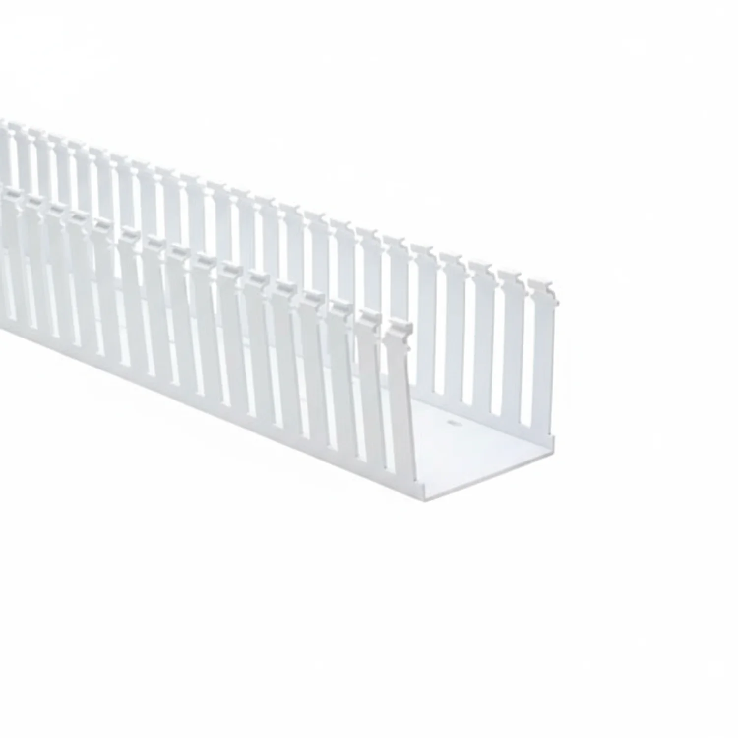 HellermannTyton 181-00680 Slotted Wall Wiring Duct, 4" X 4", Adhesive, PVC, White, 30ft/Box
