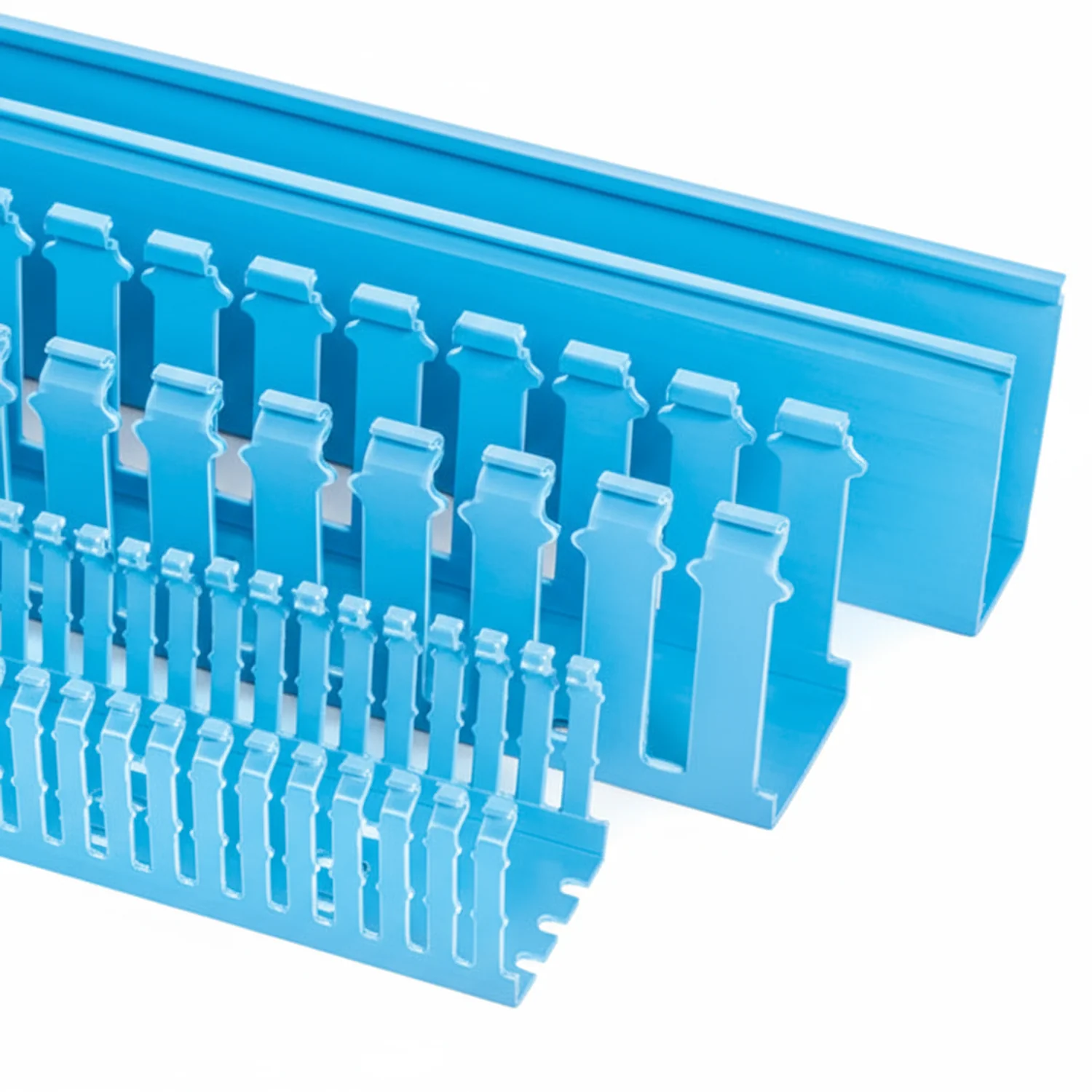 HellermannTyton 181-05518 Solid-Wall Wiring Duct, 1" x 1", Non-Adhesive, PVC, Intrinsic Blue, 120 ft/carton