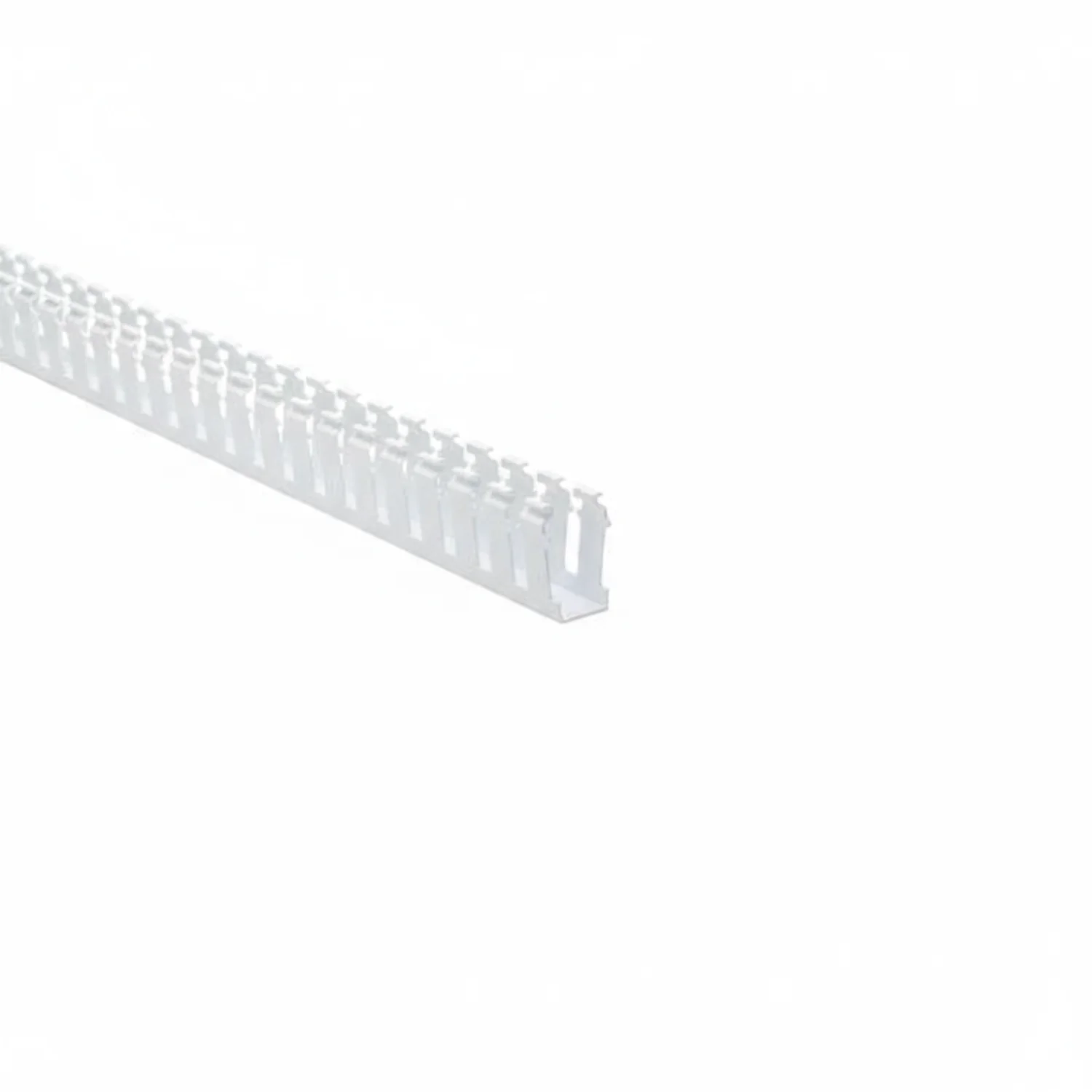 HellermannTyton 181-12007 Slotted-Wall Wiring Duct, 1" x 2", Non-Adhesive, PVC, White, 30 ft/carton