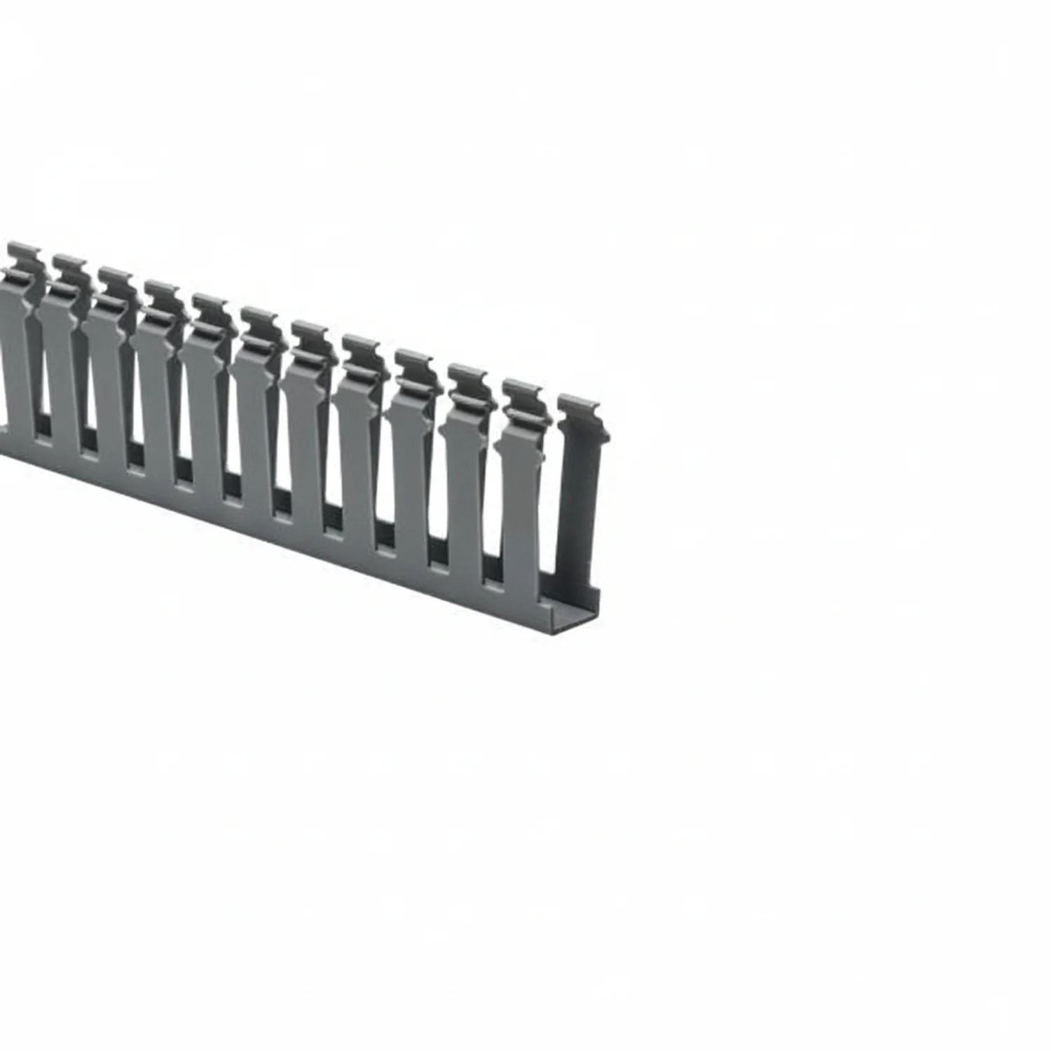HellermannTyton 181-13005 Slotted Wall Wiring Duct, 1" X 3", Non-Adhesive, PVC, Gray, 30ft/Box