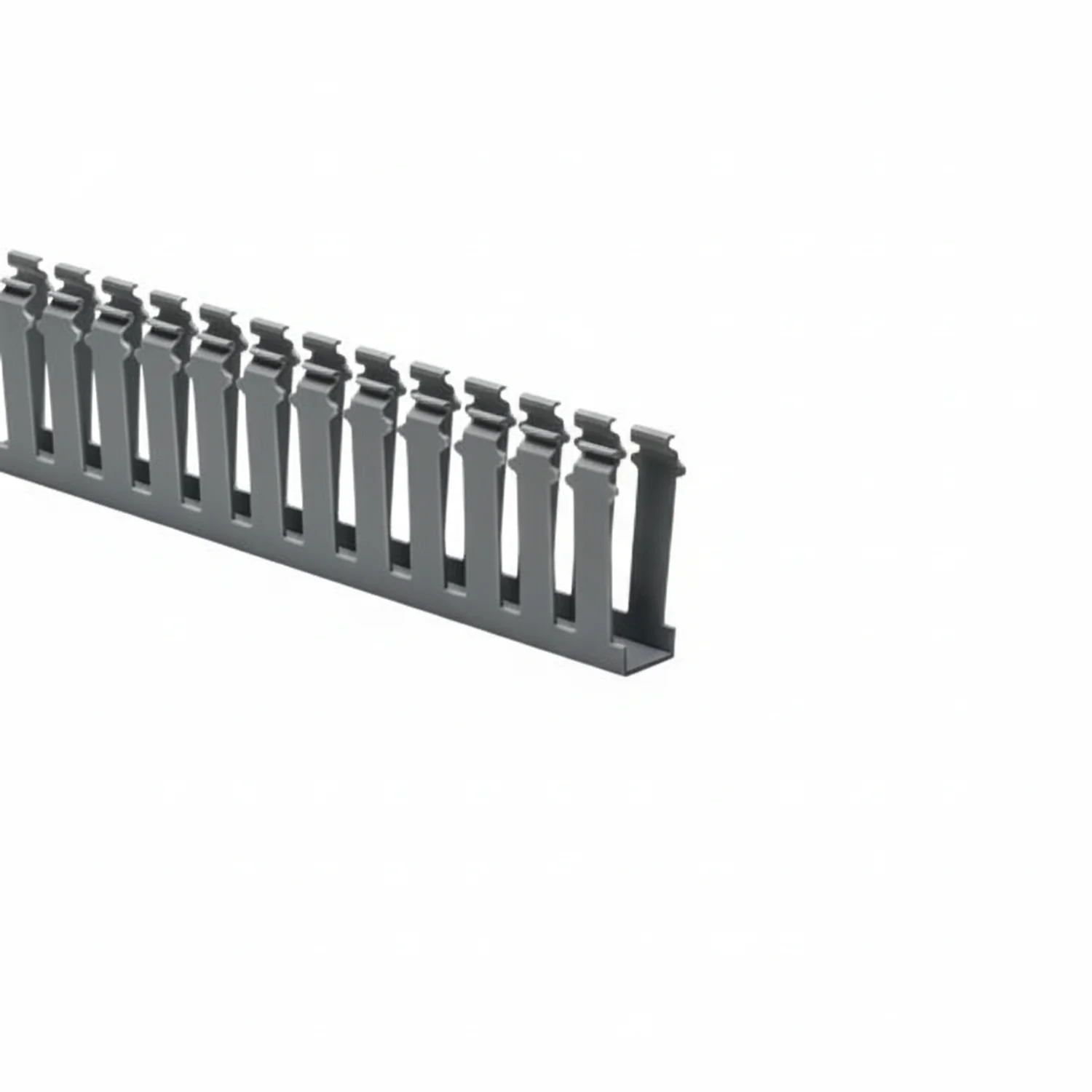 HellermannTyton 181-13009 Slotted Wall Wiring Duct, 1" X 3", Adhesive, PVC, Gray, 30ft/Box