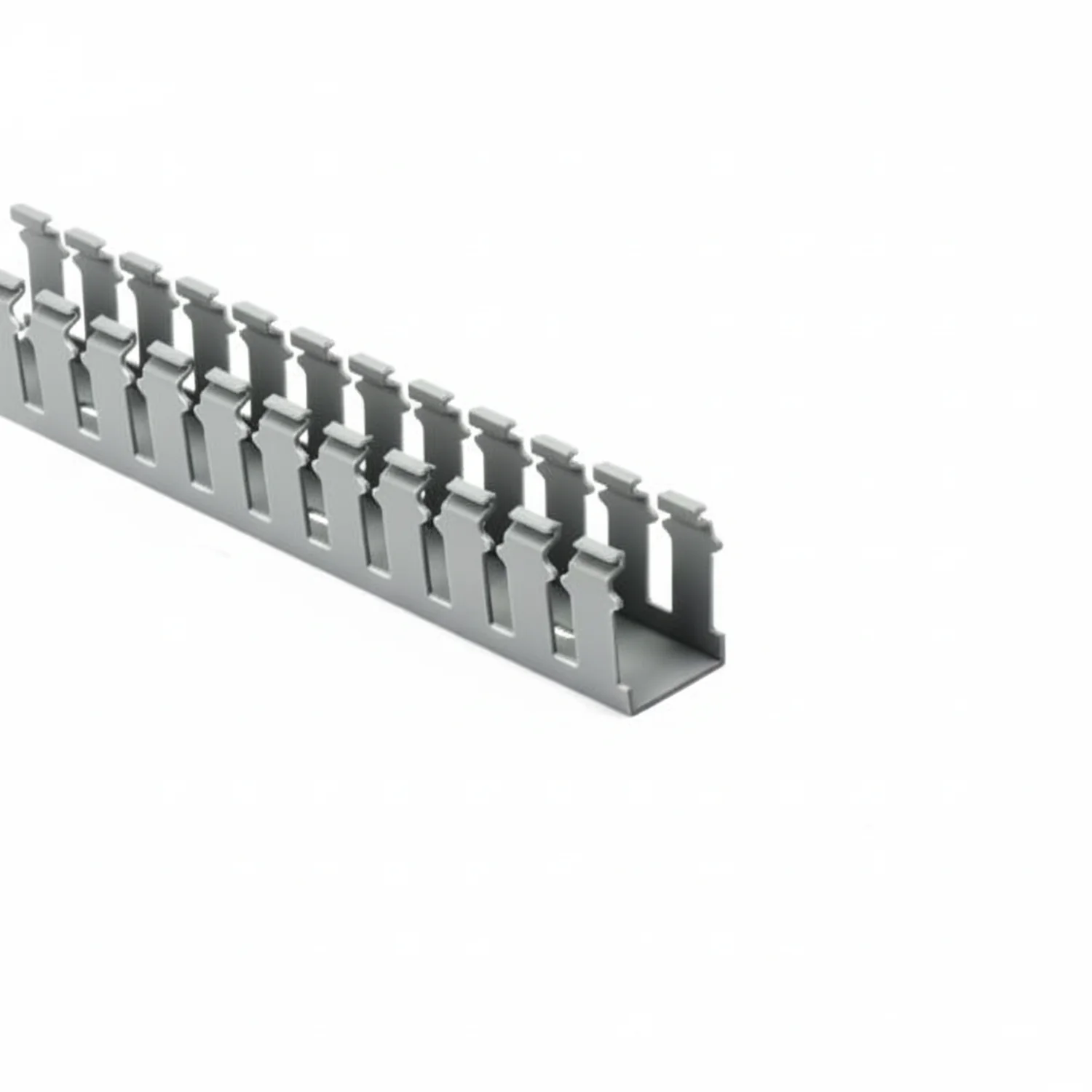 HellermannTyton 181-15206 Slotted Wall Wiring Duct, 1.5" X 2", Non-Adhesive, PVC, Gray, 30ft/Box