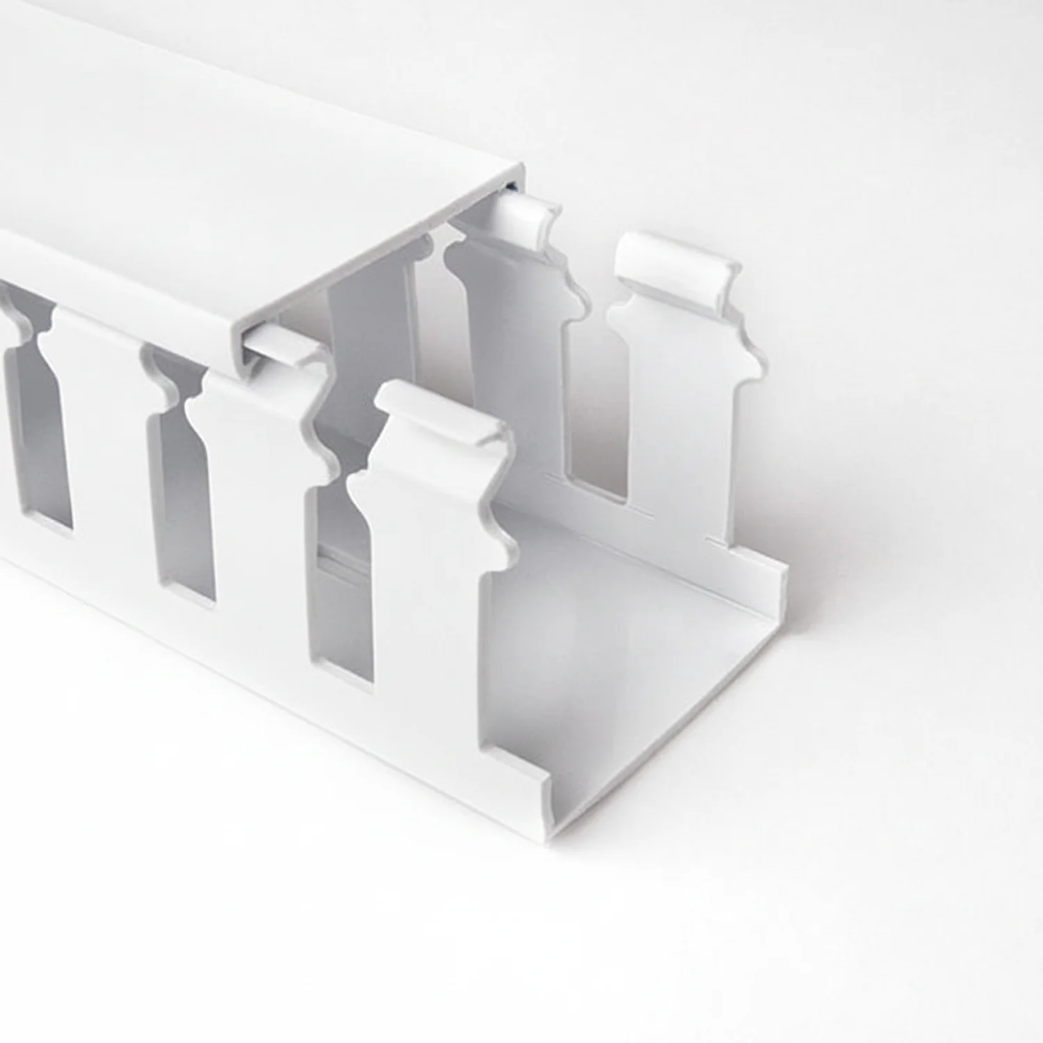 HellermannTyton 181-15213 Slotted Wall Wiring Duct, 1.5" X 2", Adhesive, PVC, White, 120ft/Carton