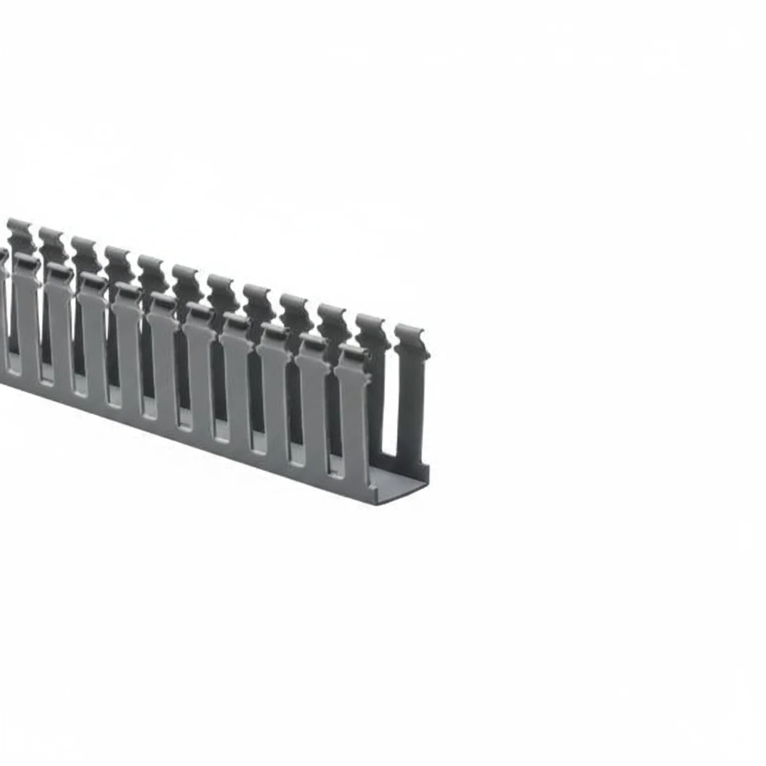 HellermannTyton 181-15304 Slotted Wall Wiring Duct, 1.5" X 3", Non-Adhesive, PVC, Gray, 120ft/Carton