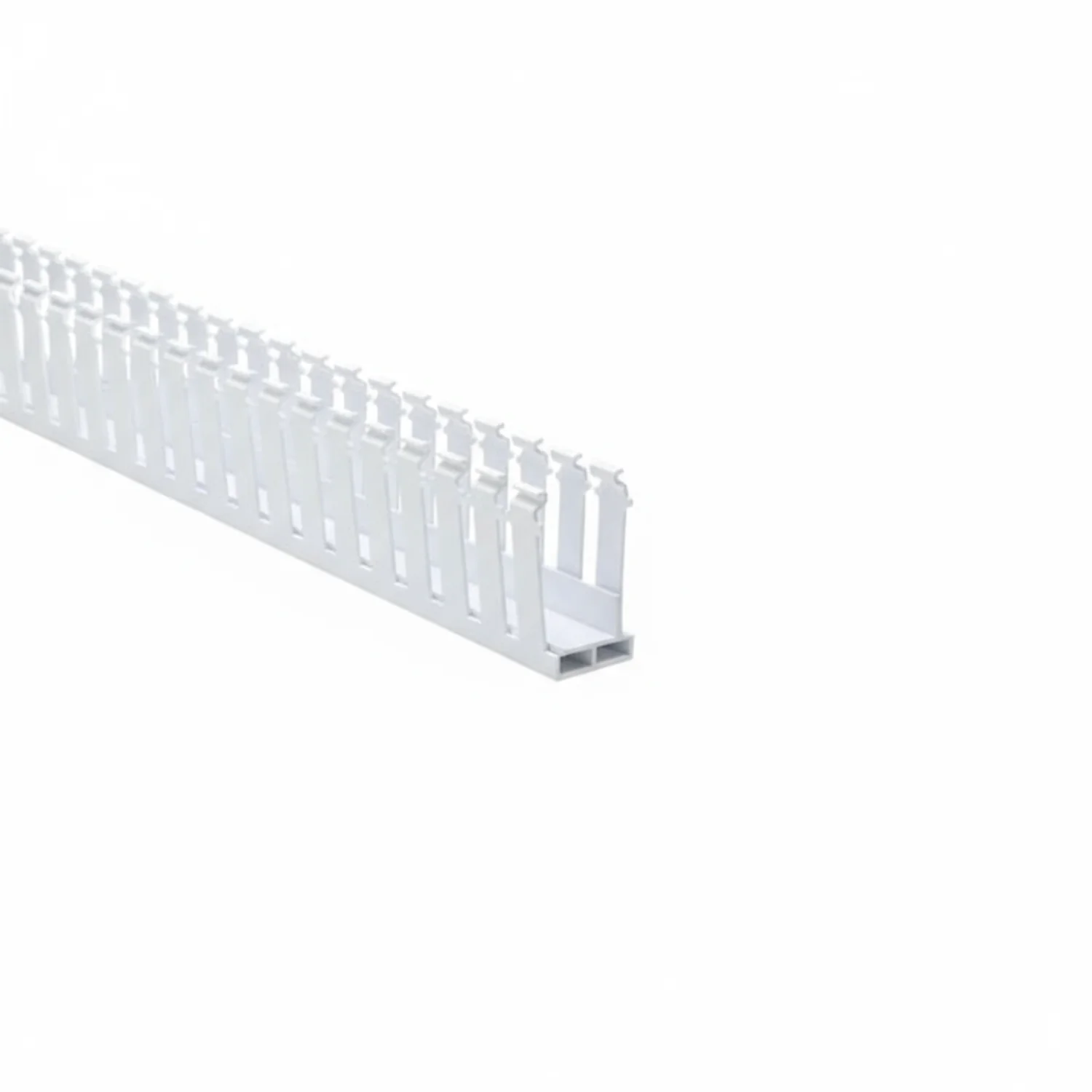 HellermannTyton 181-15308 Slotted Wall Wiring Duct, 1.5" X 3", Adhesive, PVC, White, 120ft /Carton