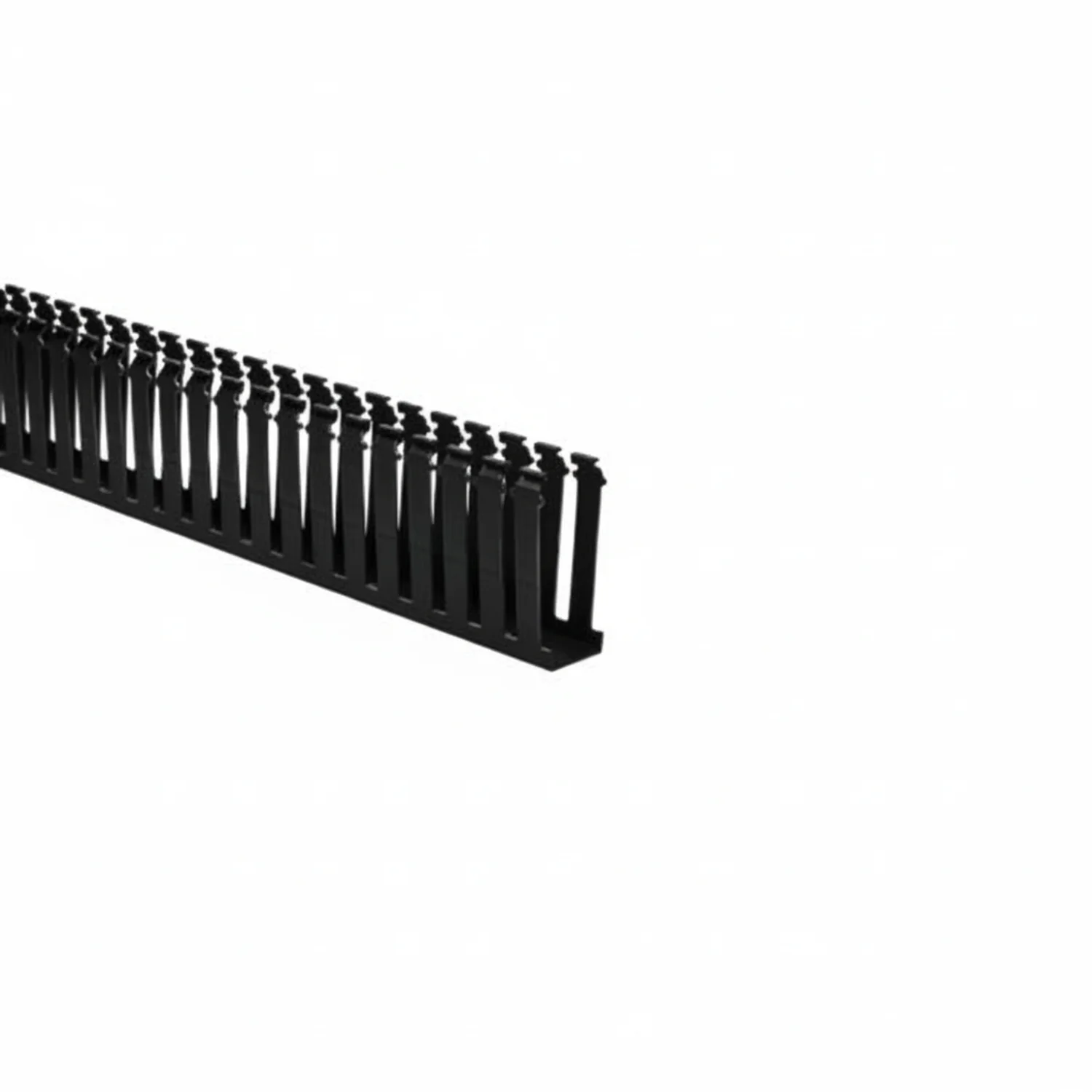 HellermannTyton 181-15400 Slotted Wall Wiring Duct, 1.5" X 4", Non-Adhesive, PVC, Black, 120ft/Carton