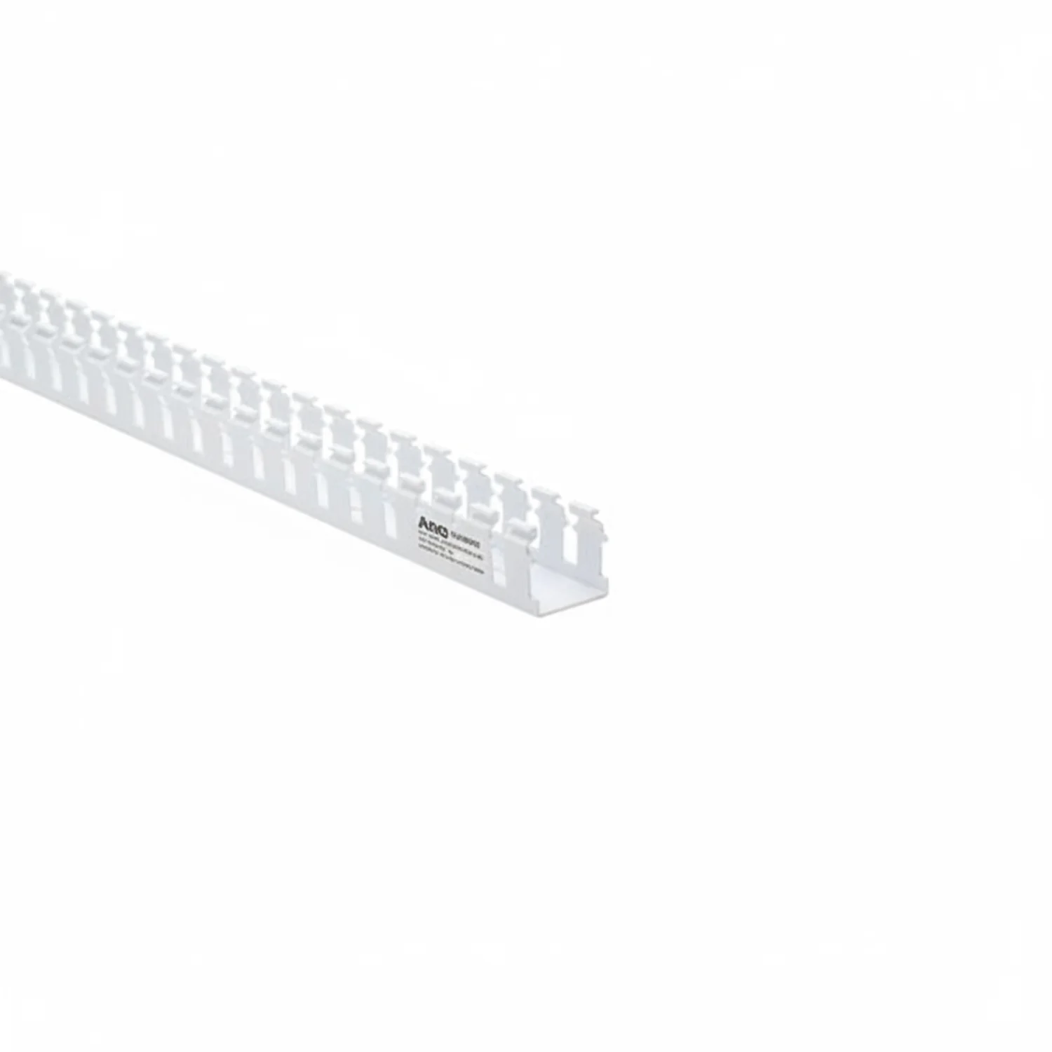 HellermannTyton 181-15510 Slotted Wall Wiring Duct, 1.5" X 1.5", Non-Adhesive, PVC, White, 30ft/Box