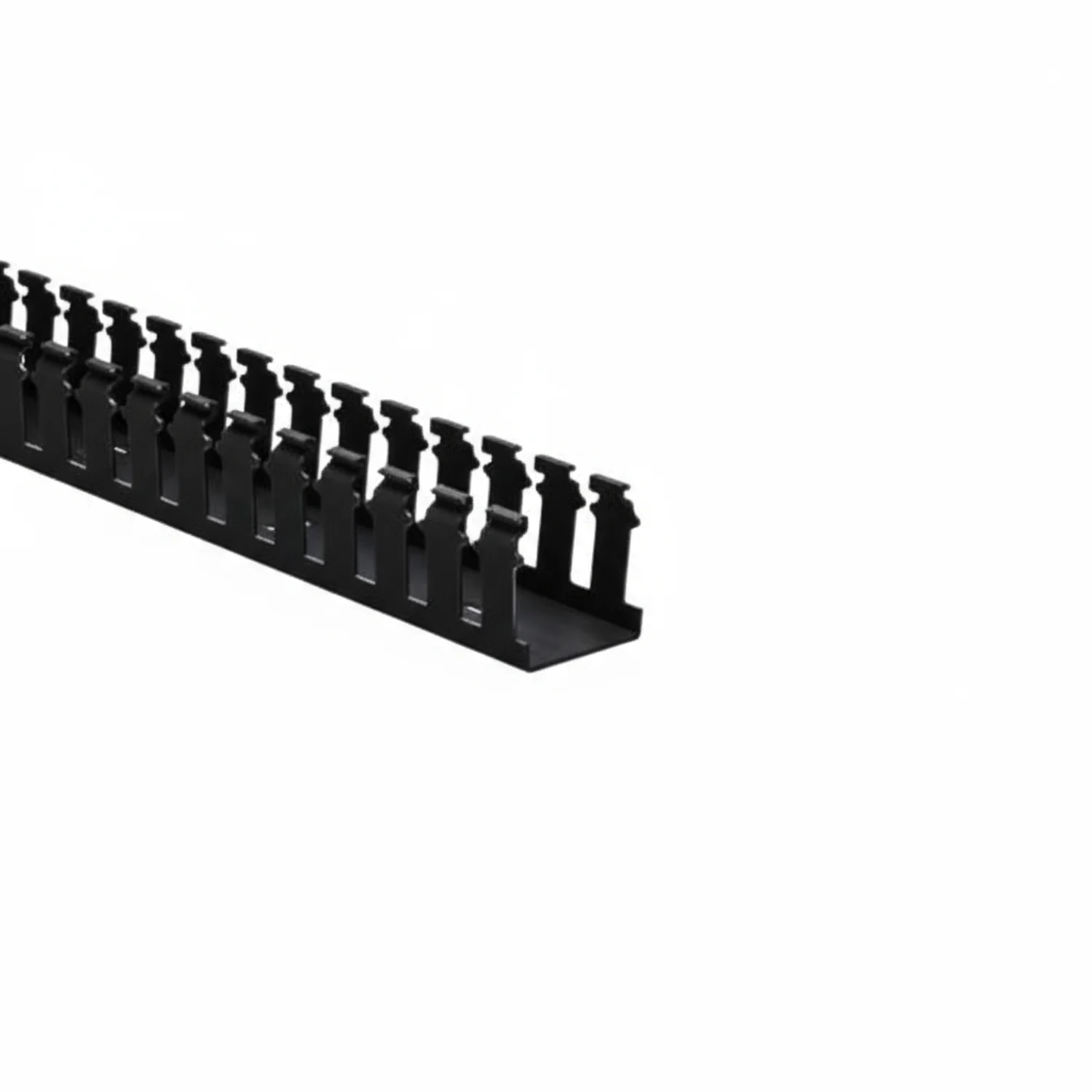 HellermannTyton 181-22020 Slotted Wall Wiring Duct, 2" X 2", Non-Adhesive, PVC, Black, 120ft/Carton