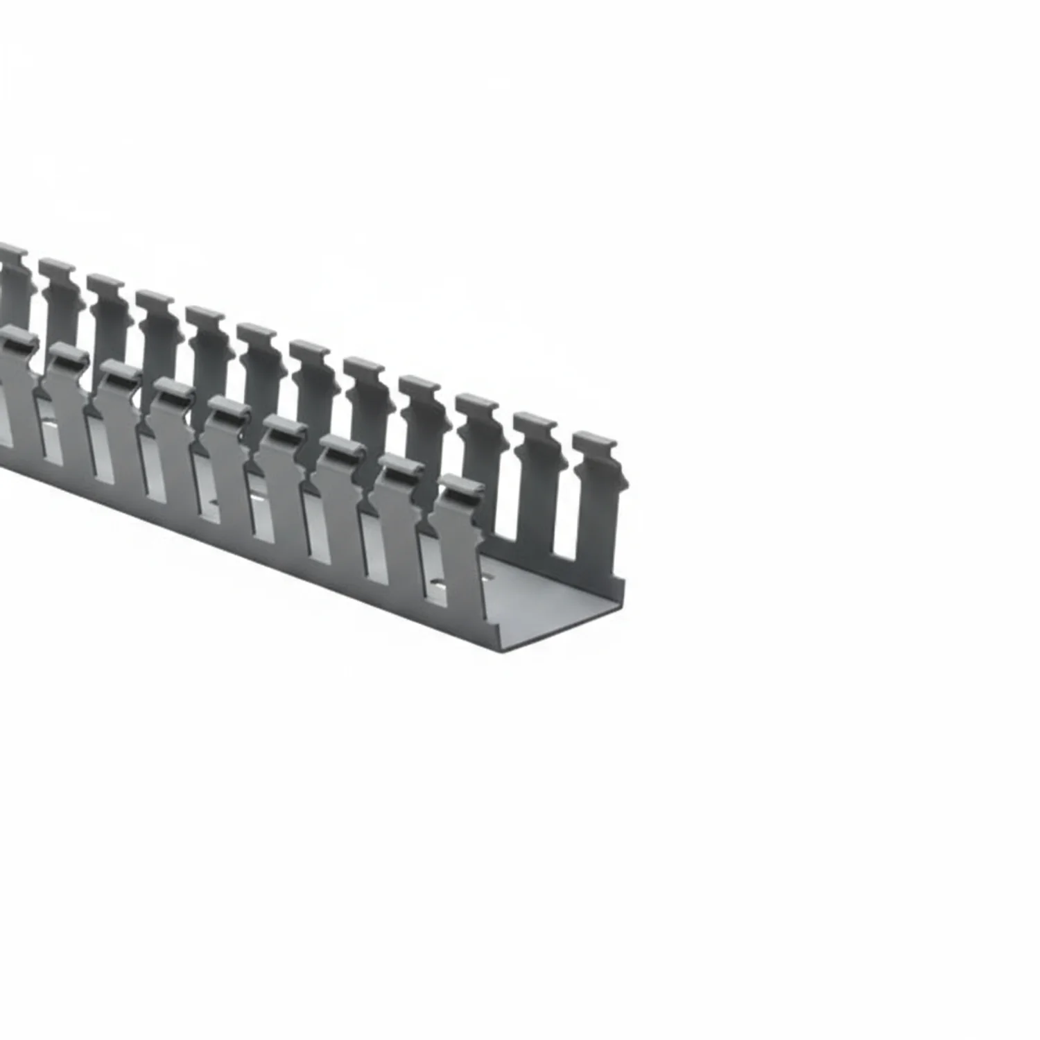 HellermannTyton 181-22024 Slotted Wall Wiring Duct, 2" X 2", Non-Adhesive, PVC, Gray, 120ft/Carton