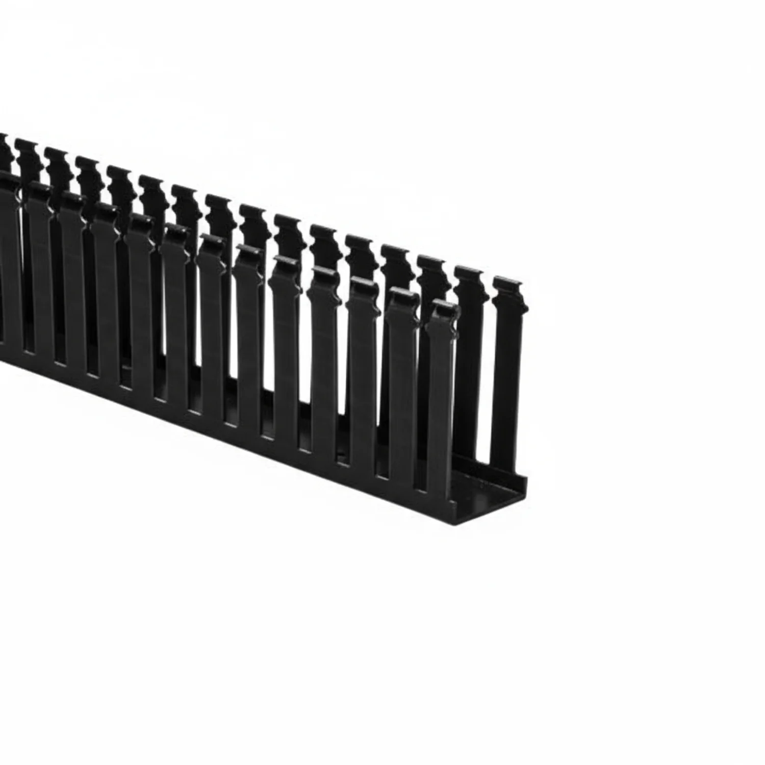 HellermannTyton 181-24003 Slotted Wall Wiring Duct, 2" X 4", Non-Adhesive, PVC, Black, 120ft/Carton