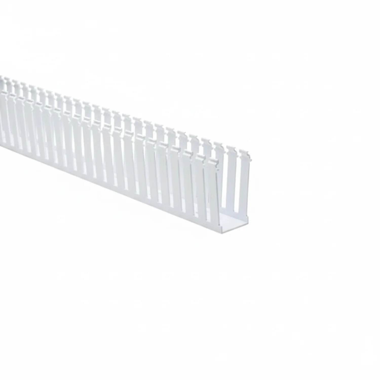 HellermannTyton 181-24010 Slotted Wall Wiring Duct, 2" X 4", Non-Adhesive, PVC, White, 30ft/Box