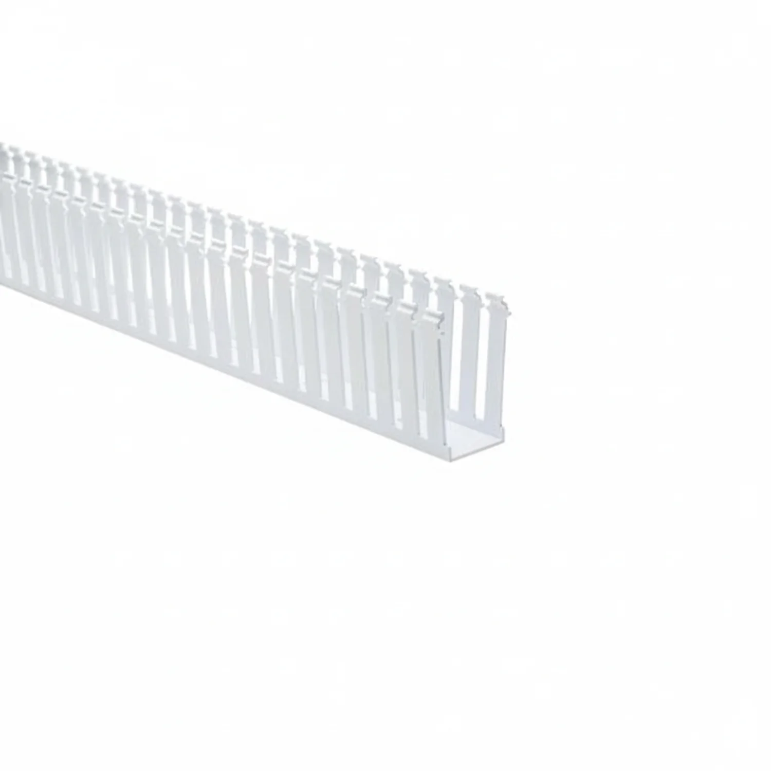 HellermannTyton 181-24011 Slotted Wall Wiring Duct, 2" X 4", Non-Adhesive, PVC, White, 120ft/Carton