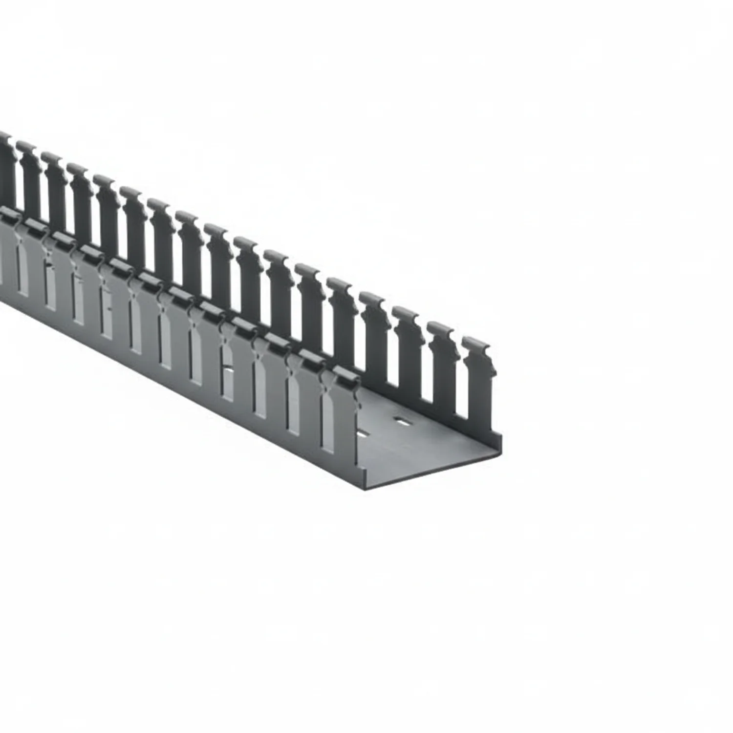 HellermannTyton 181-32010 Slotted Wall Wiring Duct, 3" X 2", Adhesive, PVC, Gray, 30ft/Box