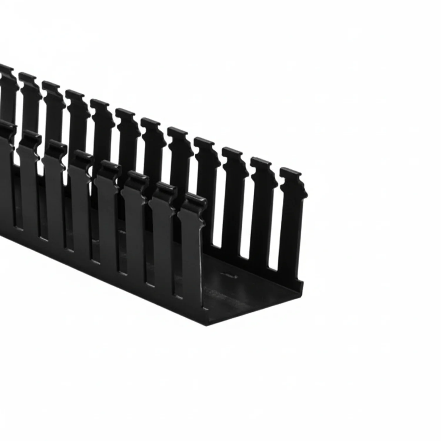 HellermannTyton 181-33009 Slotted Wall Wiring Duct, 3" X 3", Non-Adhesive, PVC, Black, 120ft/Carton