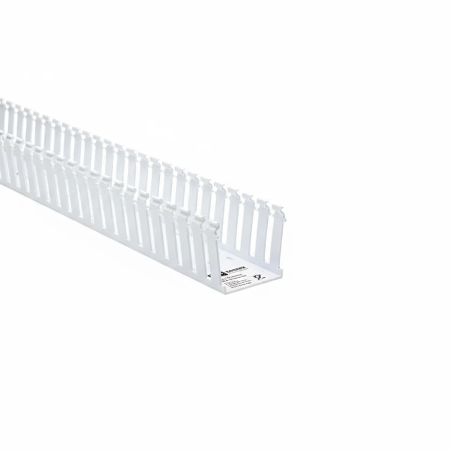 HellermannTyton 181-33018 Slotted Wall Wiring Duct, 3" X 3", Non-Adhesive, PVC, White, 120ft/Carton