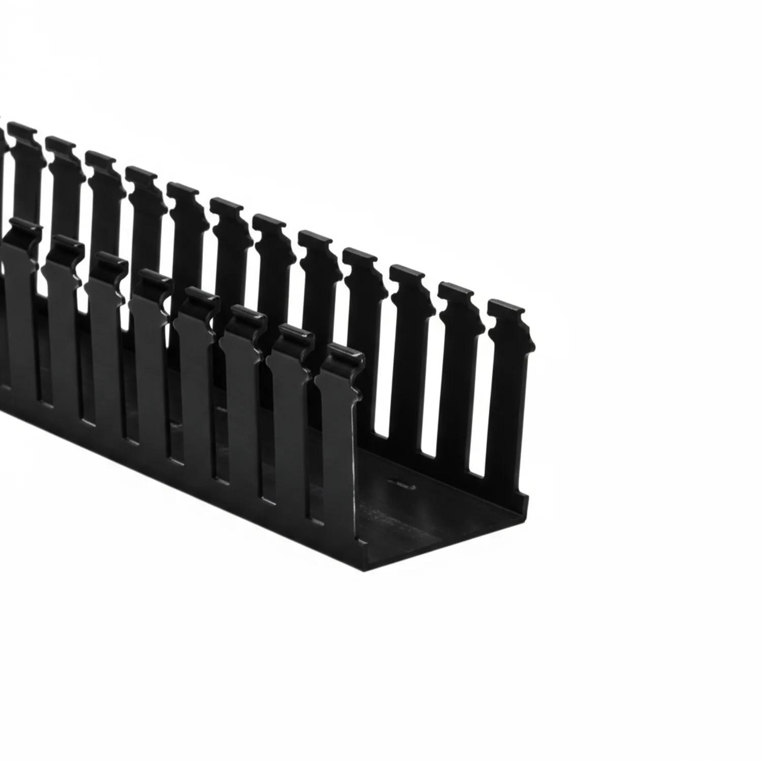 HellermannTyton 181-33019 Slotted Wall Wiring Duct, 3" X 3", Adhesive, PVC, Black, 30ft/Box