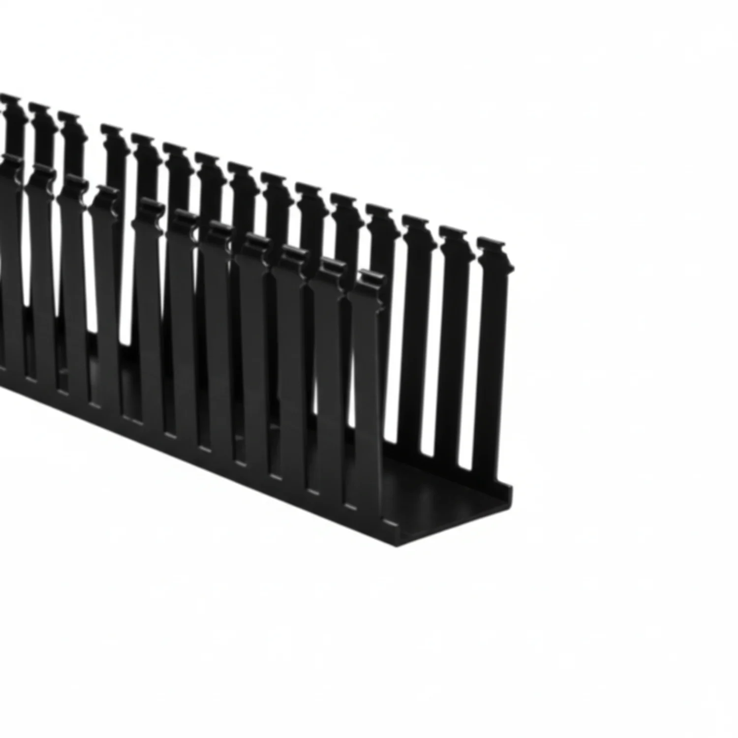 HellermannTyton 181-35001 Slotted Wall Wiring Duct, 3" X 5", Non-Adhesive, PVC, Black, 30ft/Box