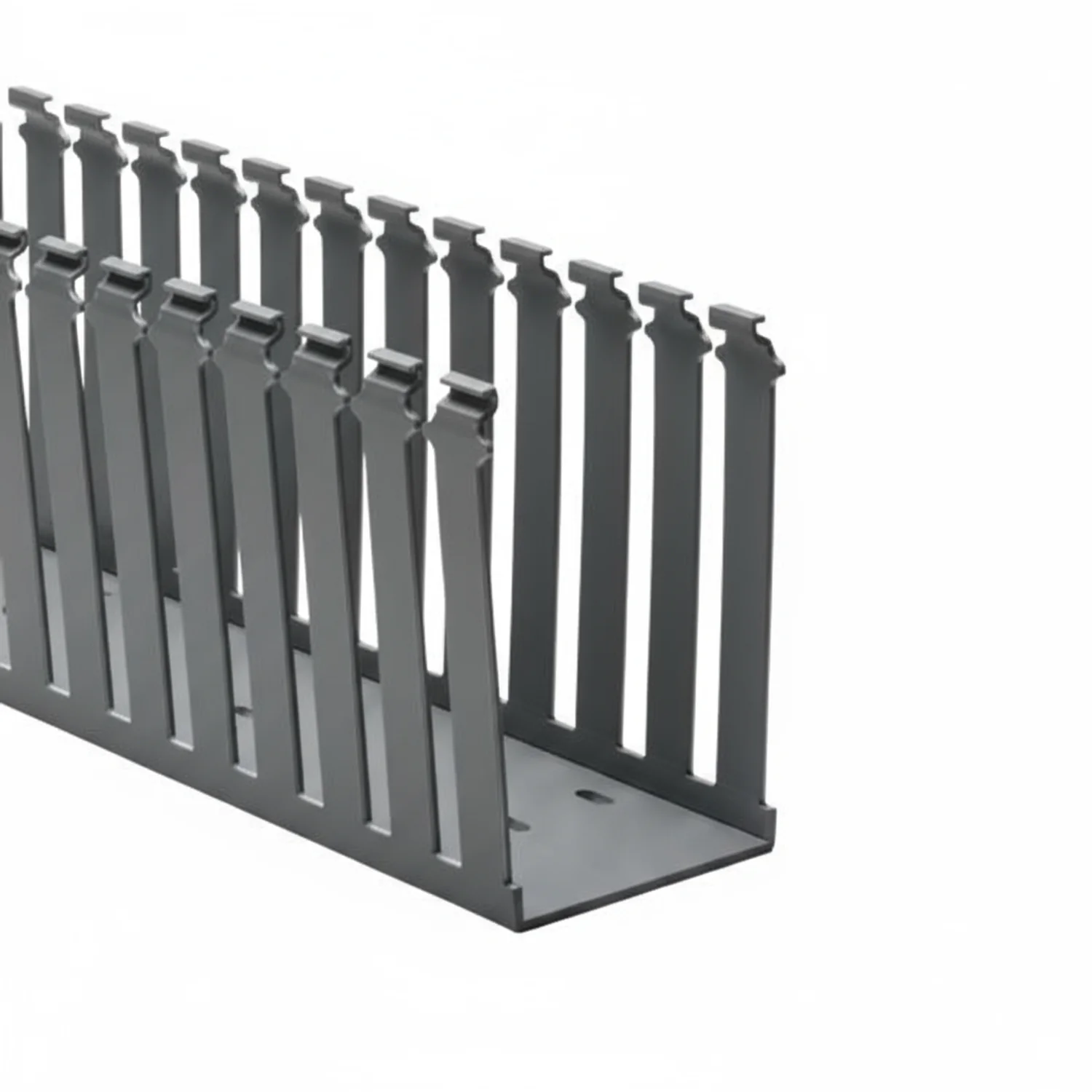 HellermannTyton 181-35005 Slotted Wall Wiring Duct, 3" X 5", Non-Adhesive, PVC, Gray, 120ft/Carton