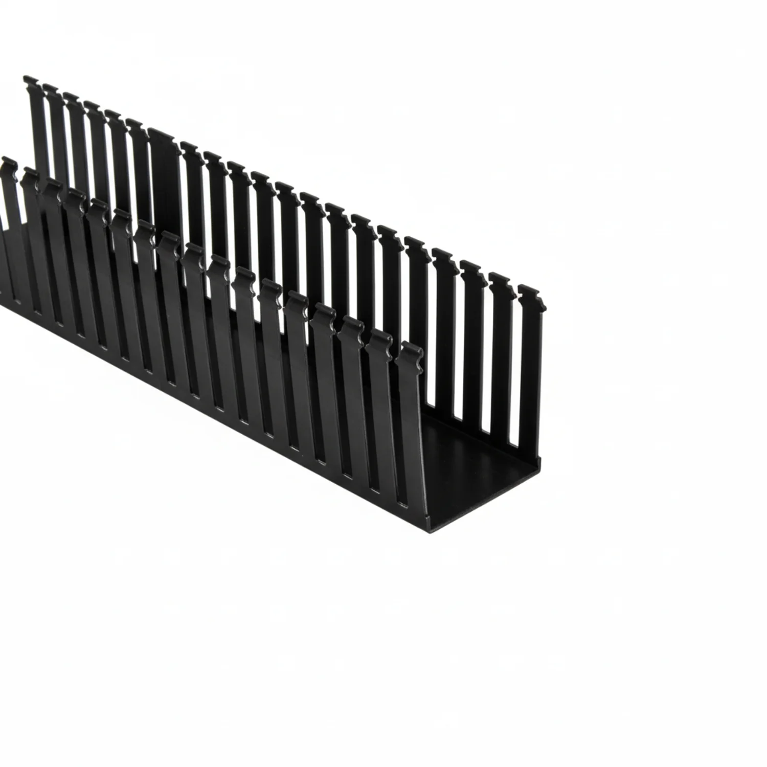 HellermannTyton 181-45002 Slotted Wall Wiring Duct, 4" X 5", Non-Adhesive, PVC, Black, 60ft/Carton