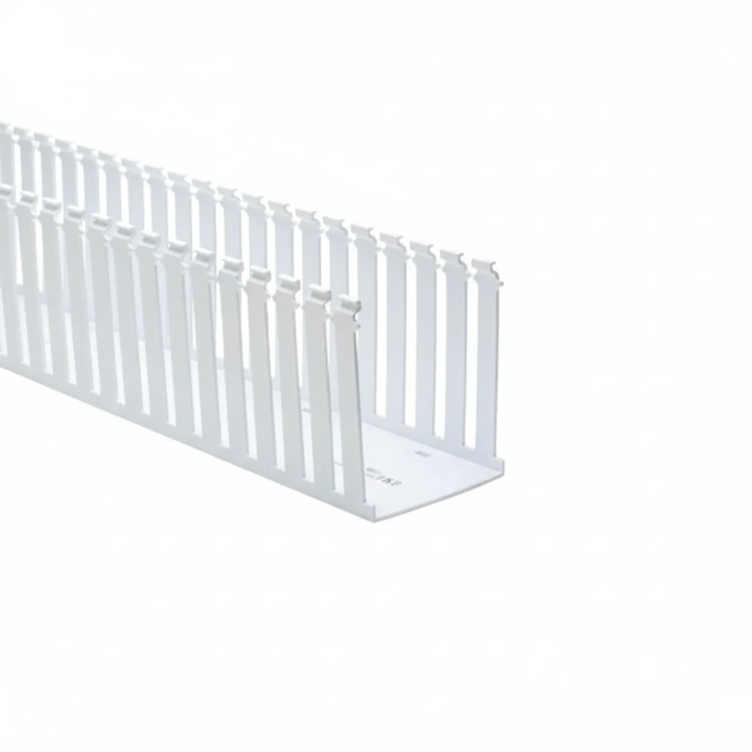 HellermannTyton 181-45011 Slotted Wall Wiring Duct, 4" X 5", Non-Adhesive, PVC, White, 60ft/Carton