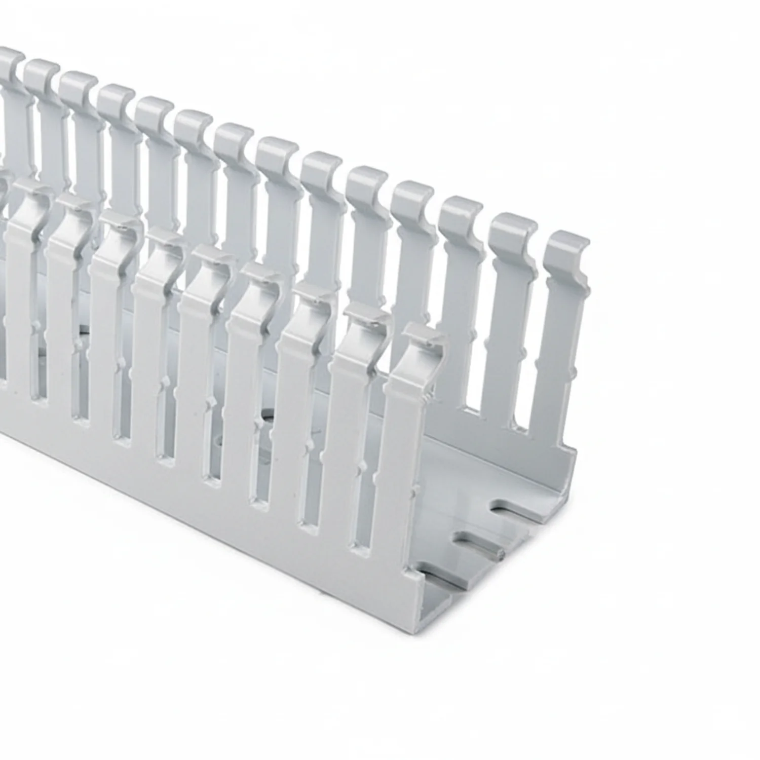 HellermannTyton 184-11002 High Density Slotted Wall Wiring Duct, 1" X 1", Adhesive, PVC, White, 30ft/Box