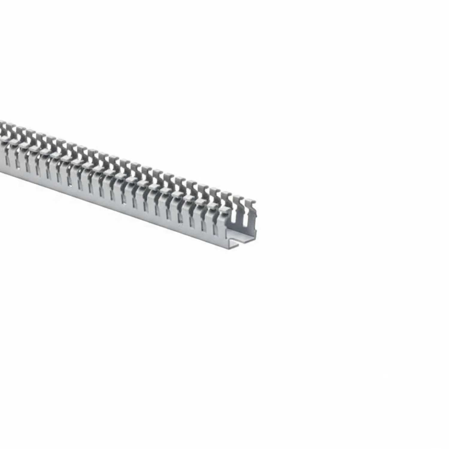 HellermannTyton 184-11004 High Density Slotted Wall Wiring Duct, 1" X 1", Non-Adhesive, PVC, Gray, 120ft/Carton