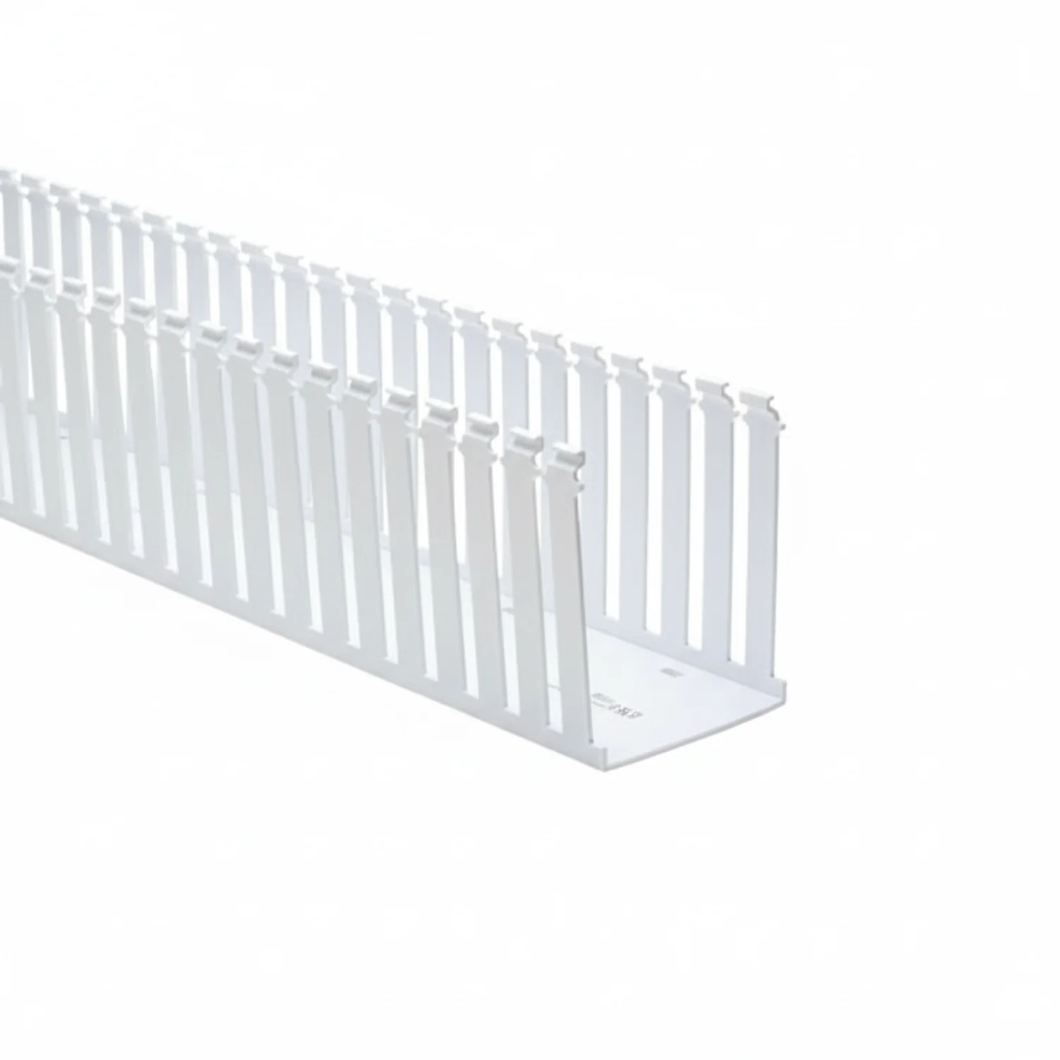 HellermannTyton 184-13002 High Density Slotted Wall Wiring Duct, 1" X 3", Adhesive, PVC, White, 30ft/Box
