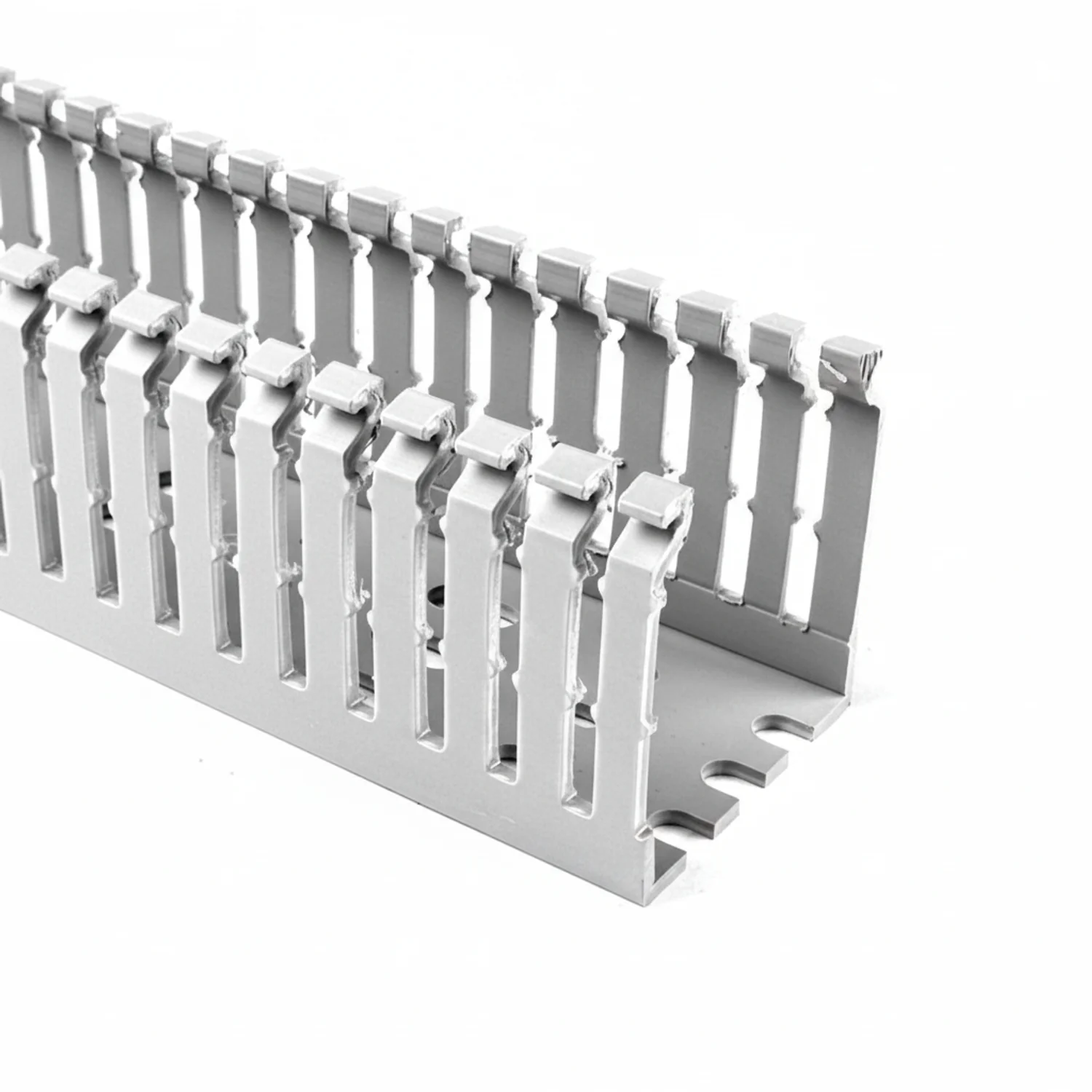 HellermannTyton 184-15101 High Density Slotted Wall Wiring Duct, 1.5" X 1", Non-Adhesive, PVC, Gray, 120ft/Carton