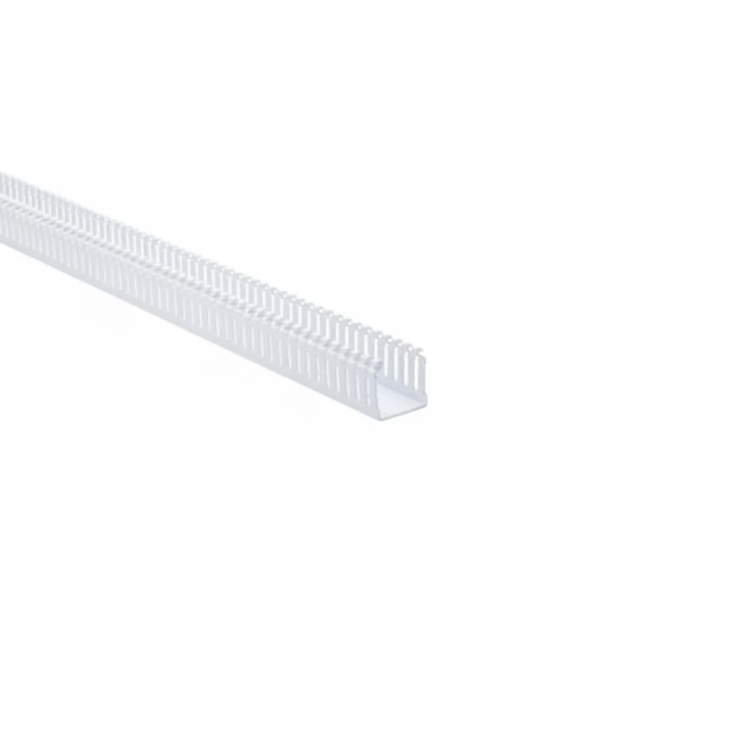 HellermannTyton 184-15154 High Density Slotted Wall Wiring Duct, 1.5" X 1.5", Non-Adhesive, PVC, White, 30ft/Box