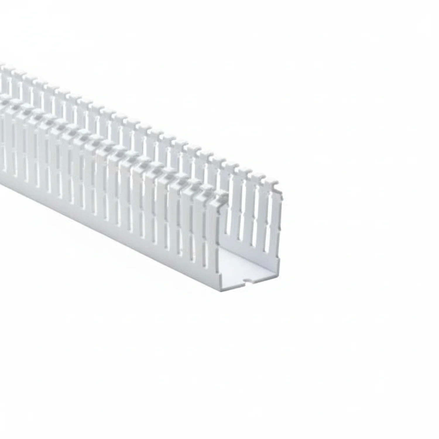 HellermannTyton 184-15206 High Density Slotted Wall Wiring Duct, 1.5" X 2", Non-Adhesive, PVC, White, 120ft/Carton