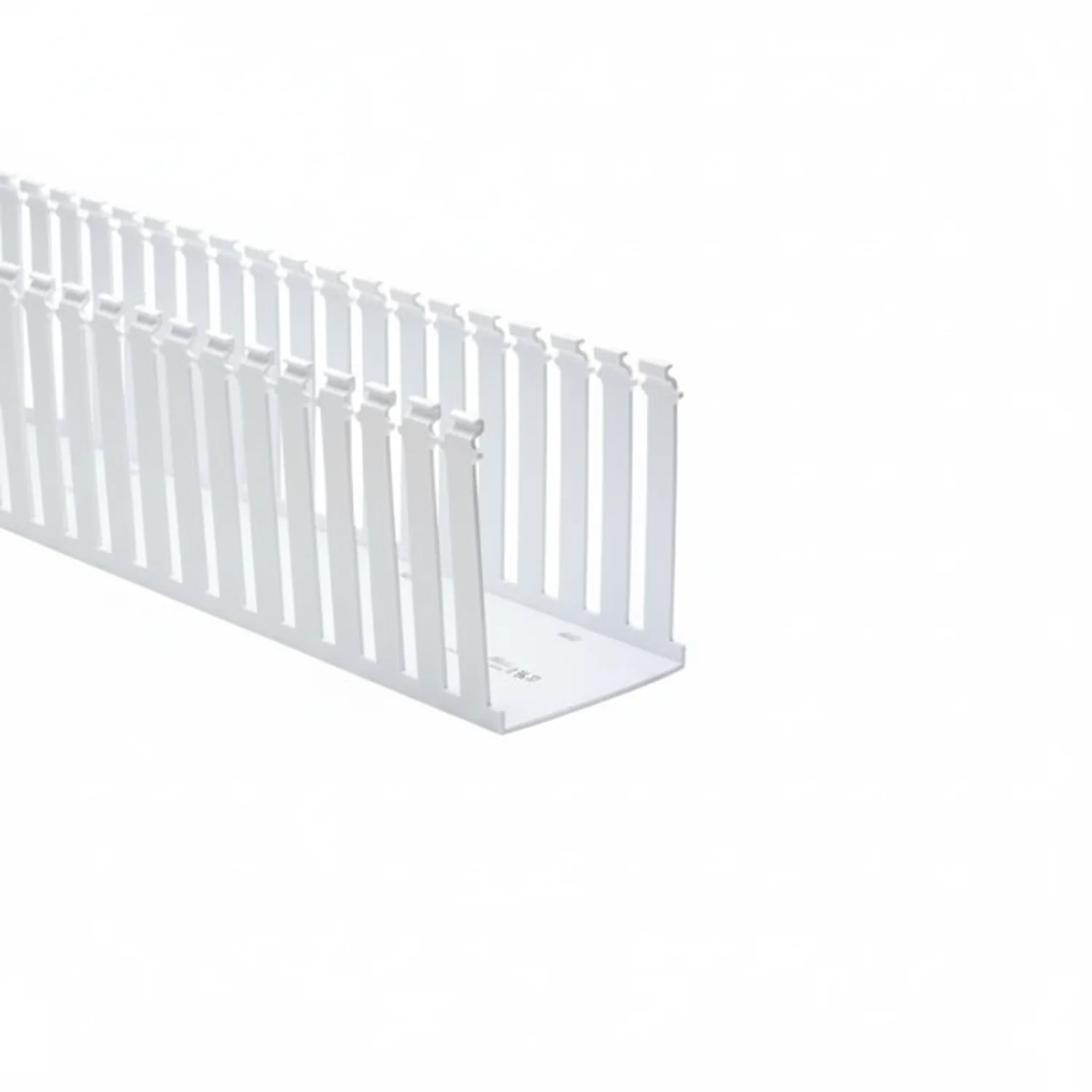 HellermannTyton 184-15402 High Density Slotted Wall Wiring Duct, 1.5" X 4", Non-Adhesive, PVC, White, 30ft/Box