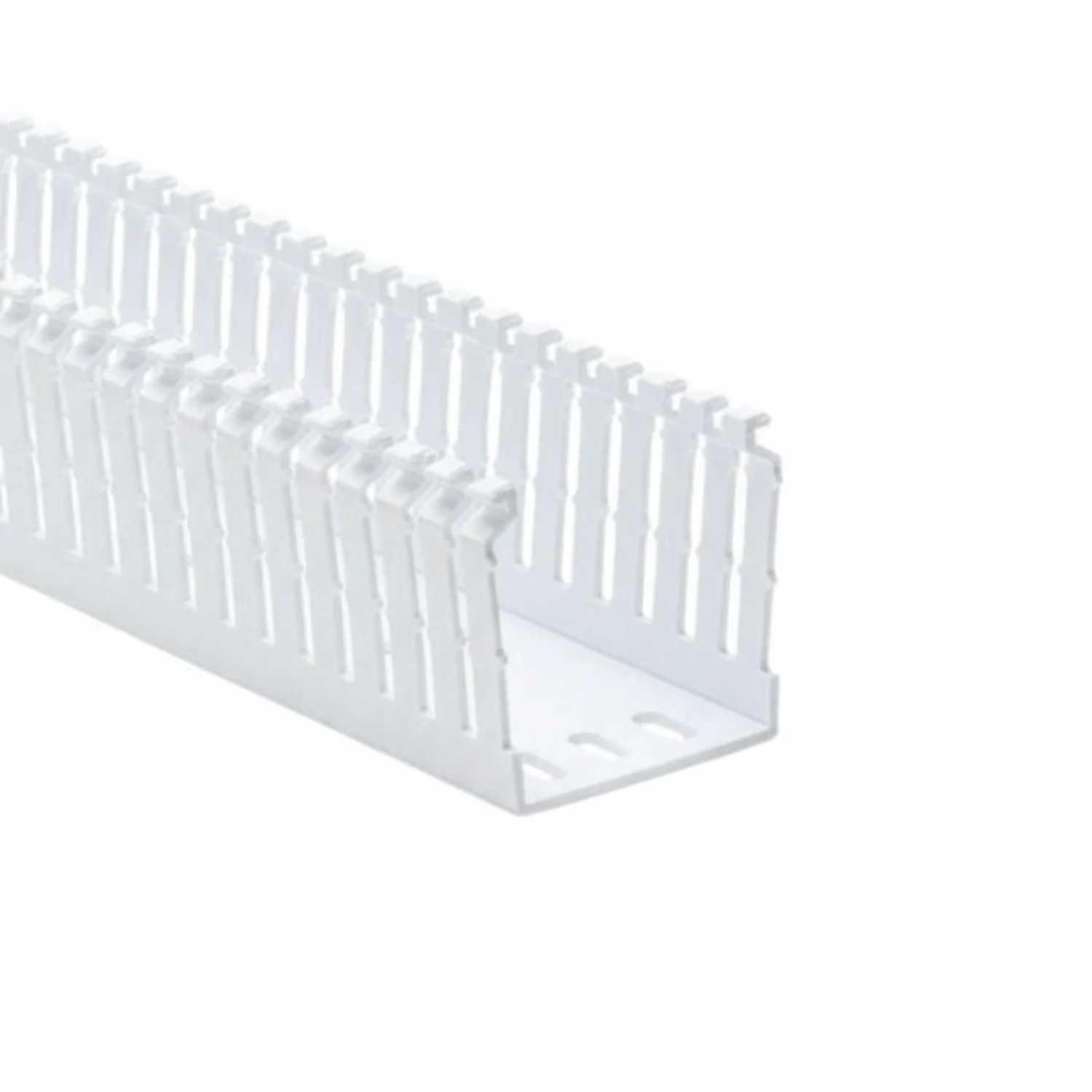 HellermannTyton 184-22008 High Density Slotted Wall Wiring Duct, 2" X 2", Non-Adhesive, PVC, White, 120ft/Carton