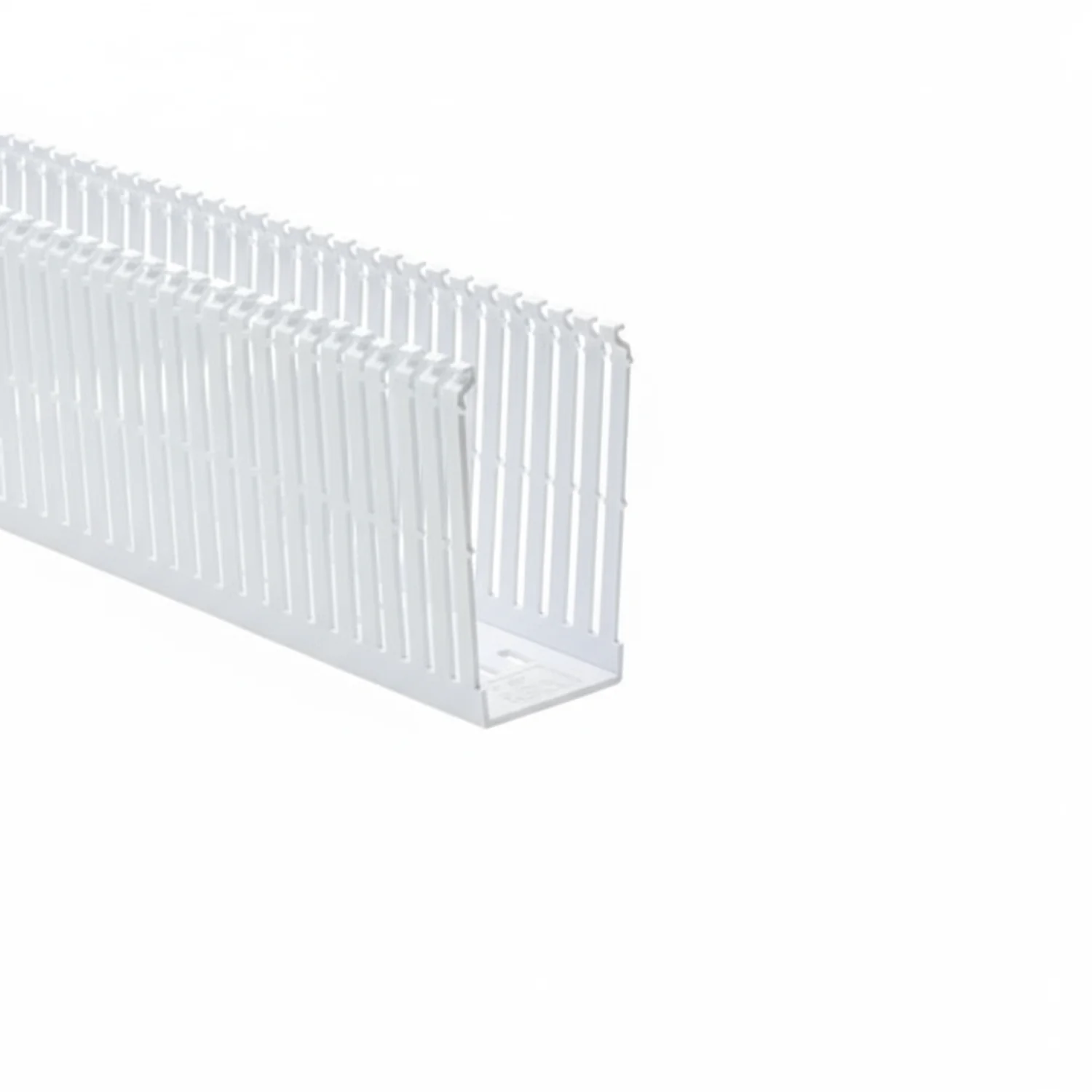 HellermannTyton 184-24002 High Density Slotted Wall Wiring Duct, 2" X 4", Adhesive, PVC, White, 30ft/Box