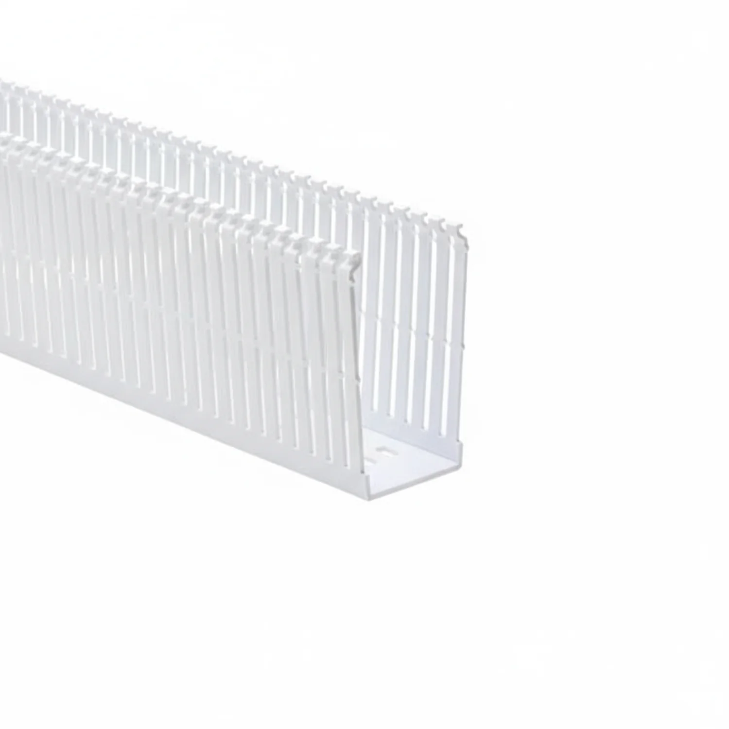 HellermannTyton 184-24003 High Density Slotted Wall Wiring Duct, 2" X 4", Adhesive, PVC, White, 120ft/Carton