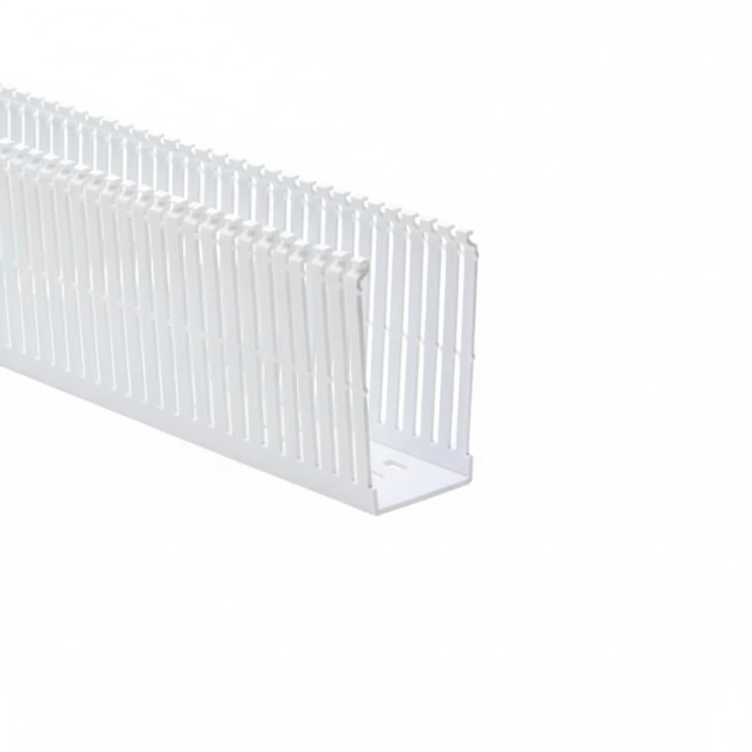 HellermannTyton 184-24007 High Density Slotted Wall Wiring Duct, 2" X 4", Non-Adhesive, PVC, White, 120ft/Carton