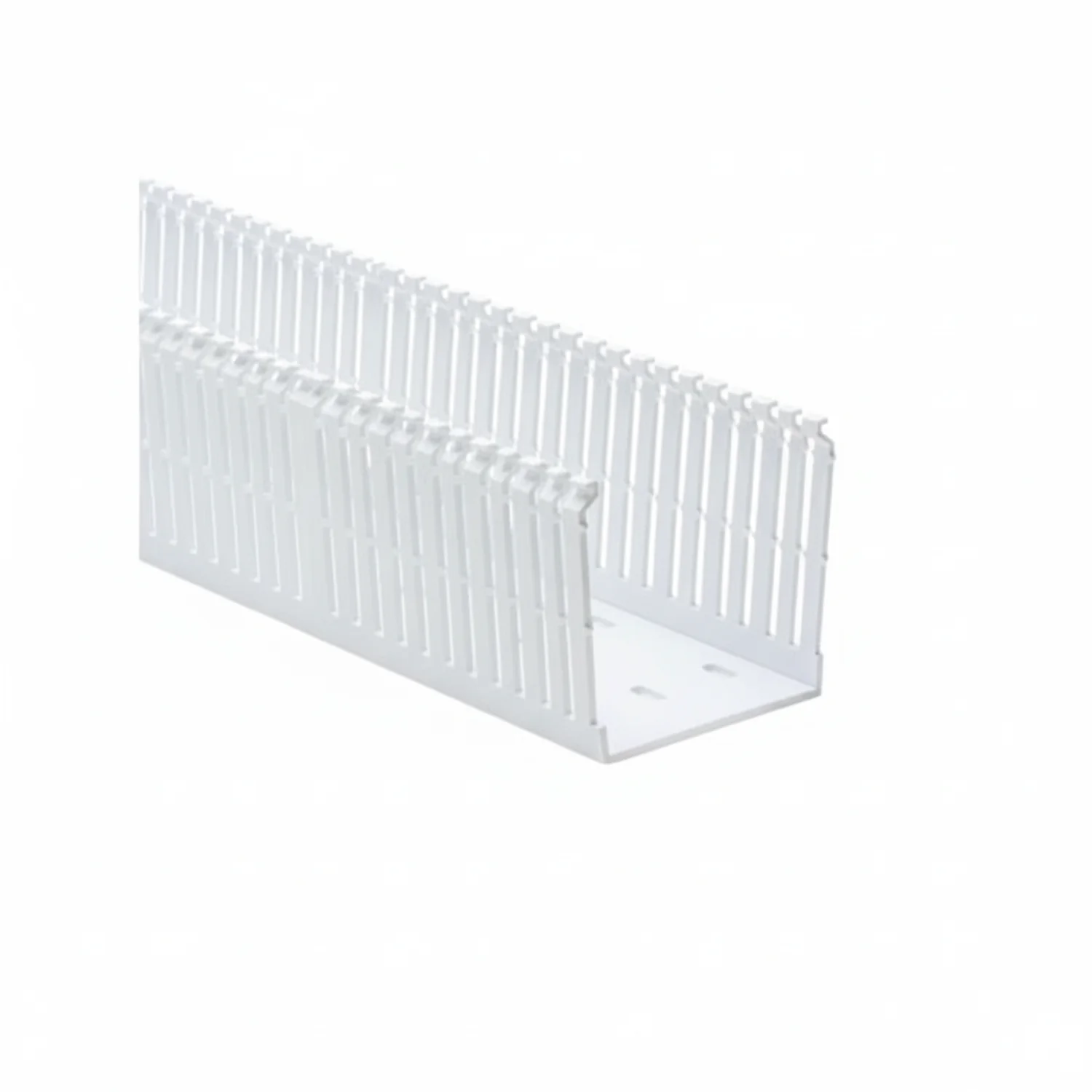 HellermannTyton 184-33003 High Density Slotted Wall Wiring Duct, 3" X 3", Non-Adhesive, PVC, White, 30ft/Box