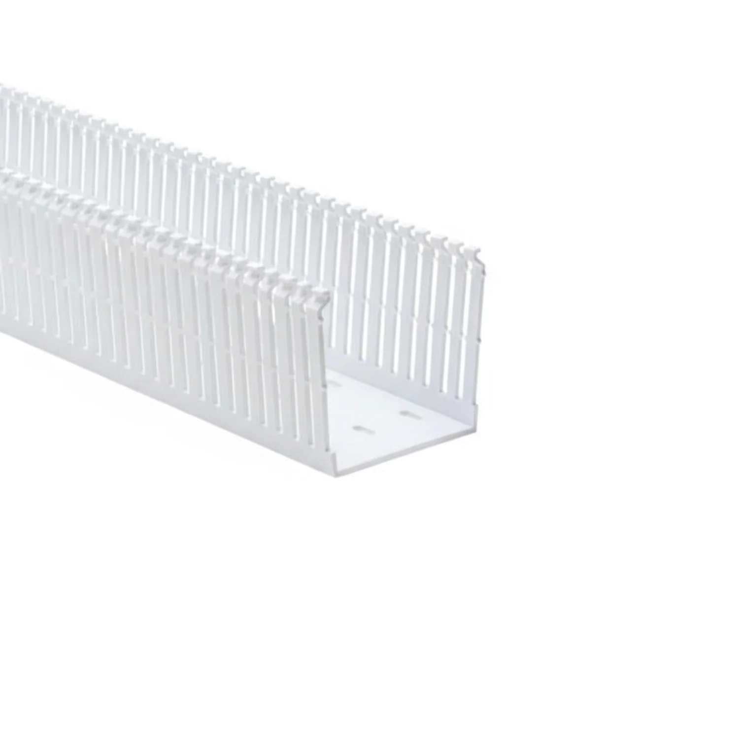HellermannTyton 184-33004 High Density Slotted Wall Wiring Duct, 3" X 3", Non-Adhesive, PVC, White, 120ft/Carton