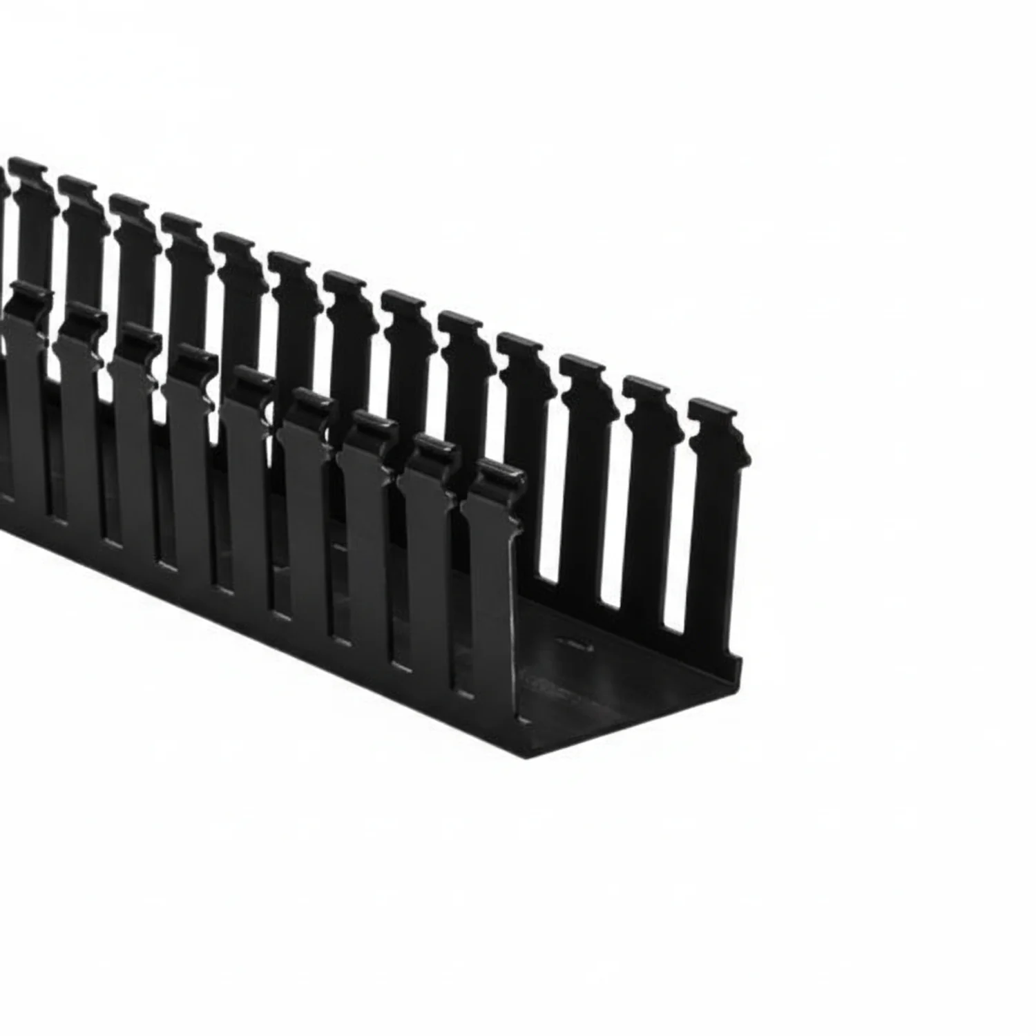 HellermannTyton 184-33014 High Density Slotted Wall Wiring Duct, 3" X 3", Non-Adhesive, PVC, Black, 30ft/Box